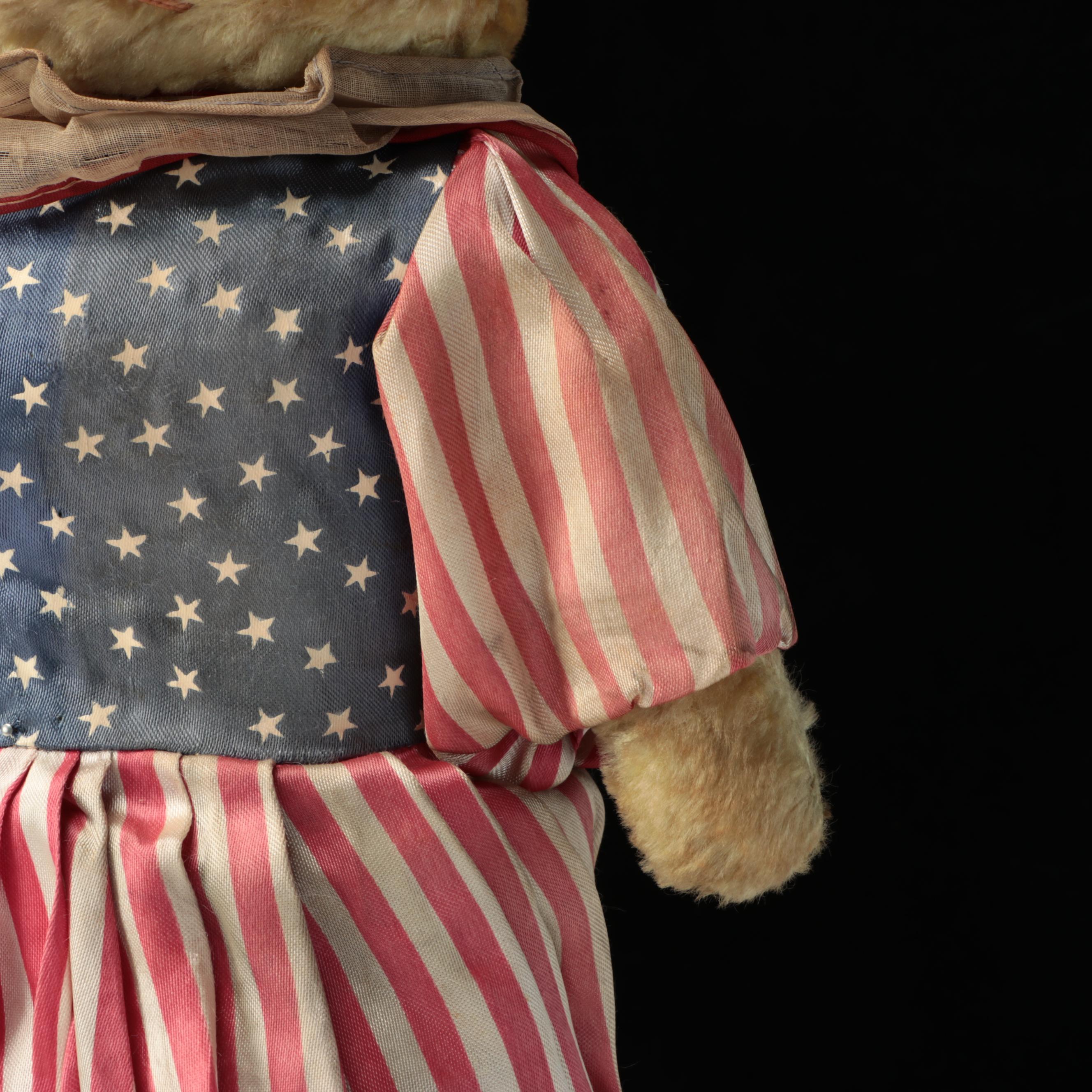Patriotic Plush Rabbit with Illuminating Eyes