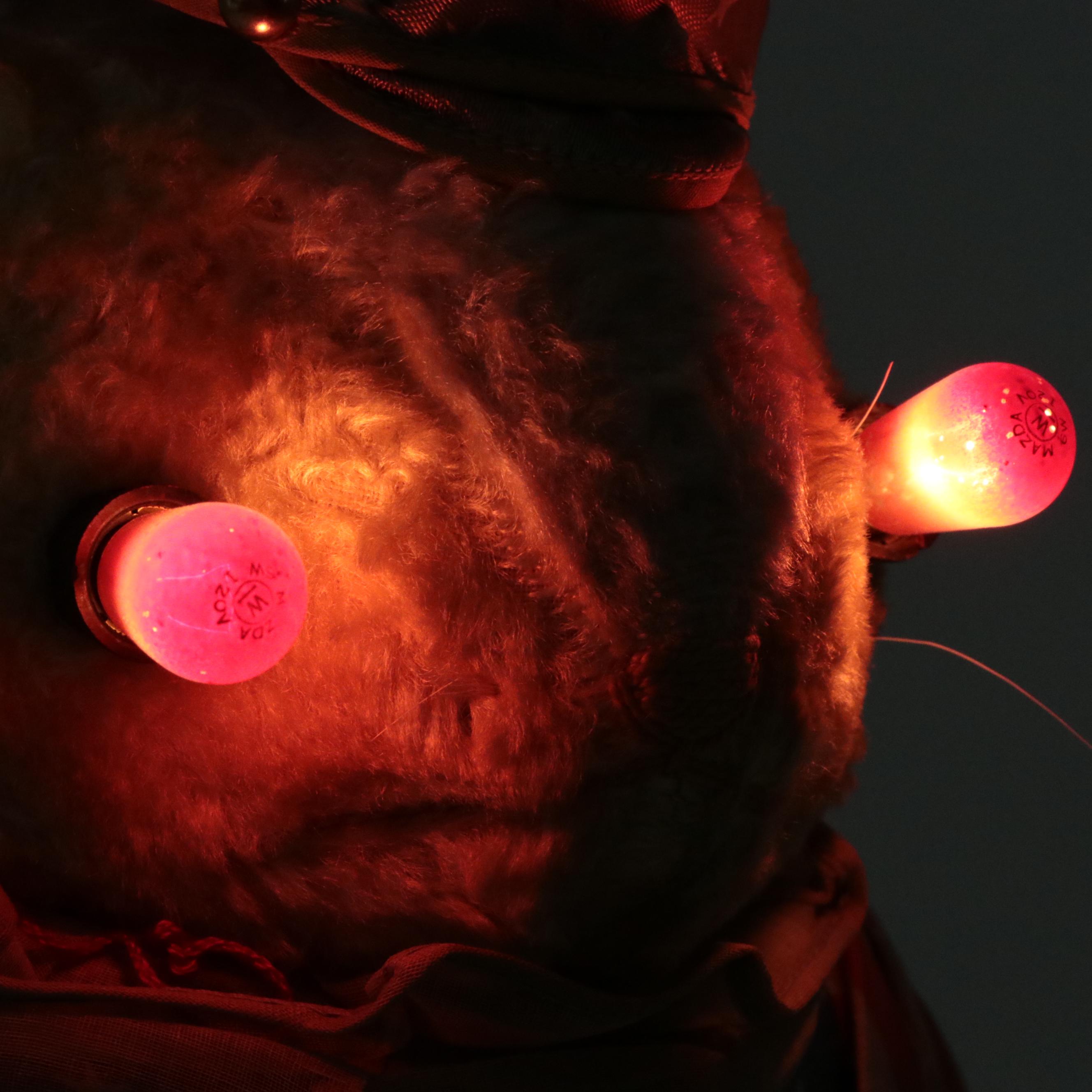 Patriotic Plush Rabbit with Illuminating Eyes