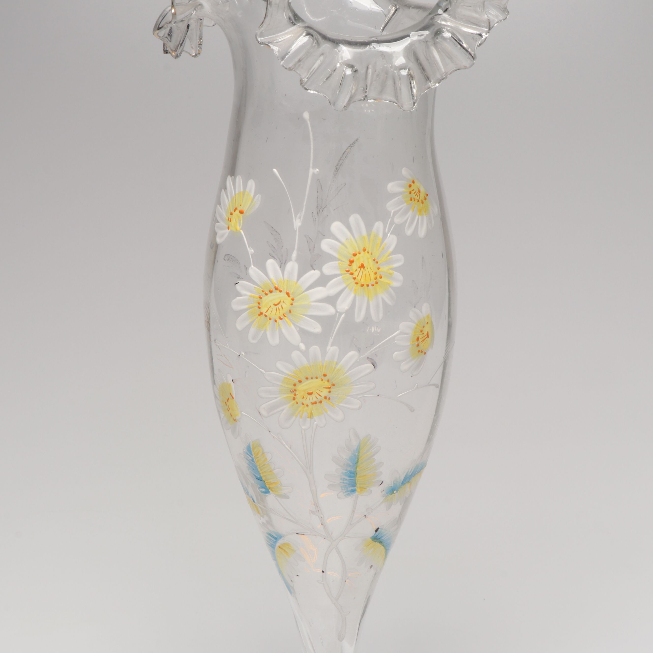 Floral Cut Crystal Bowl, Cranberry Glass Vase and Other Serveware