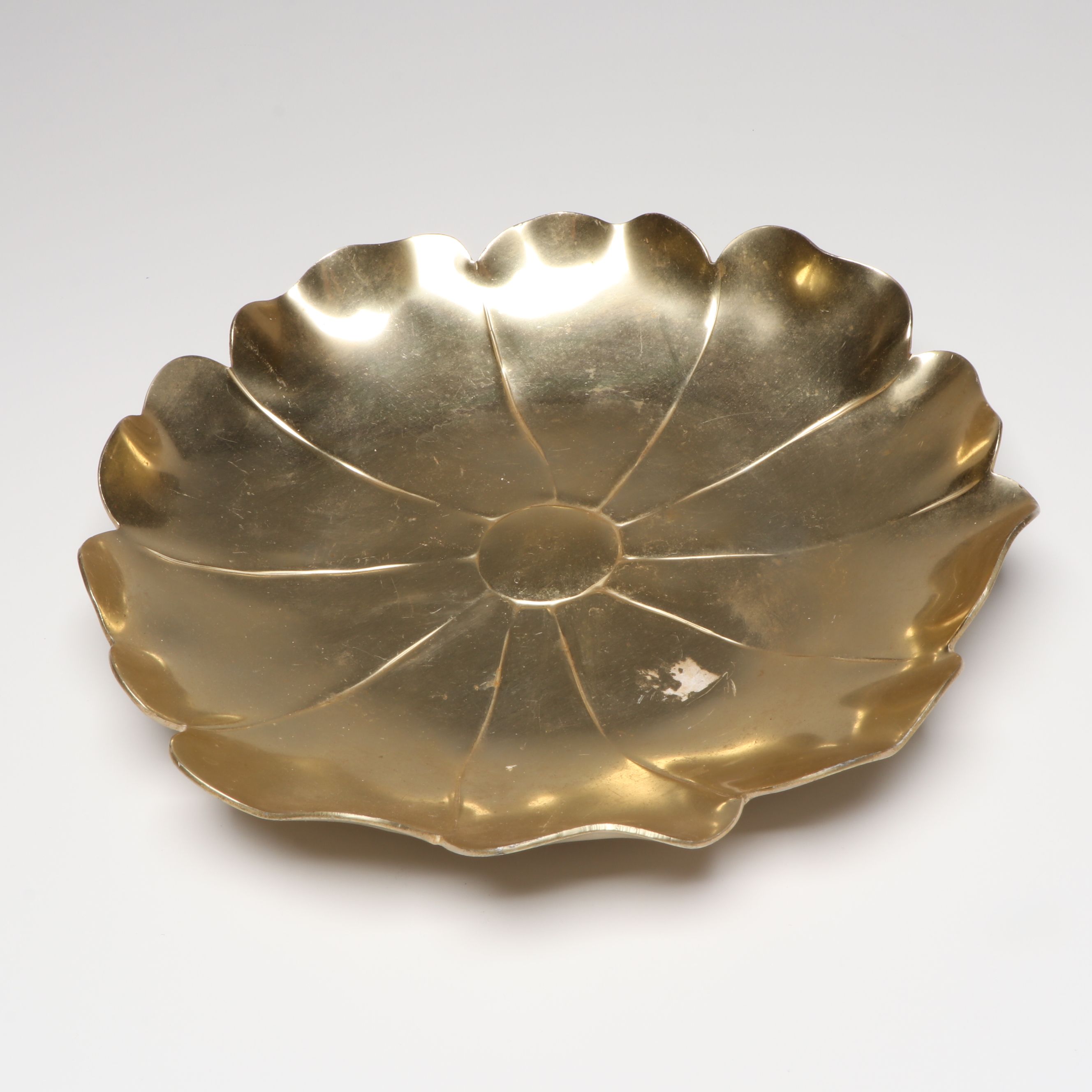 Floral Cut Crystal Bowl, Cranberry Glass Vase and Other Serveware