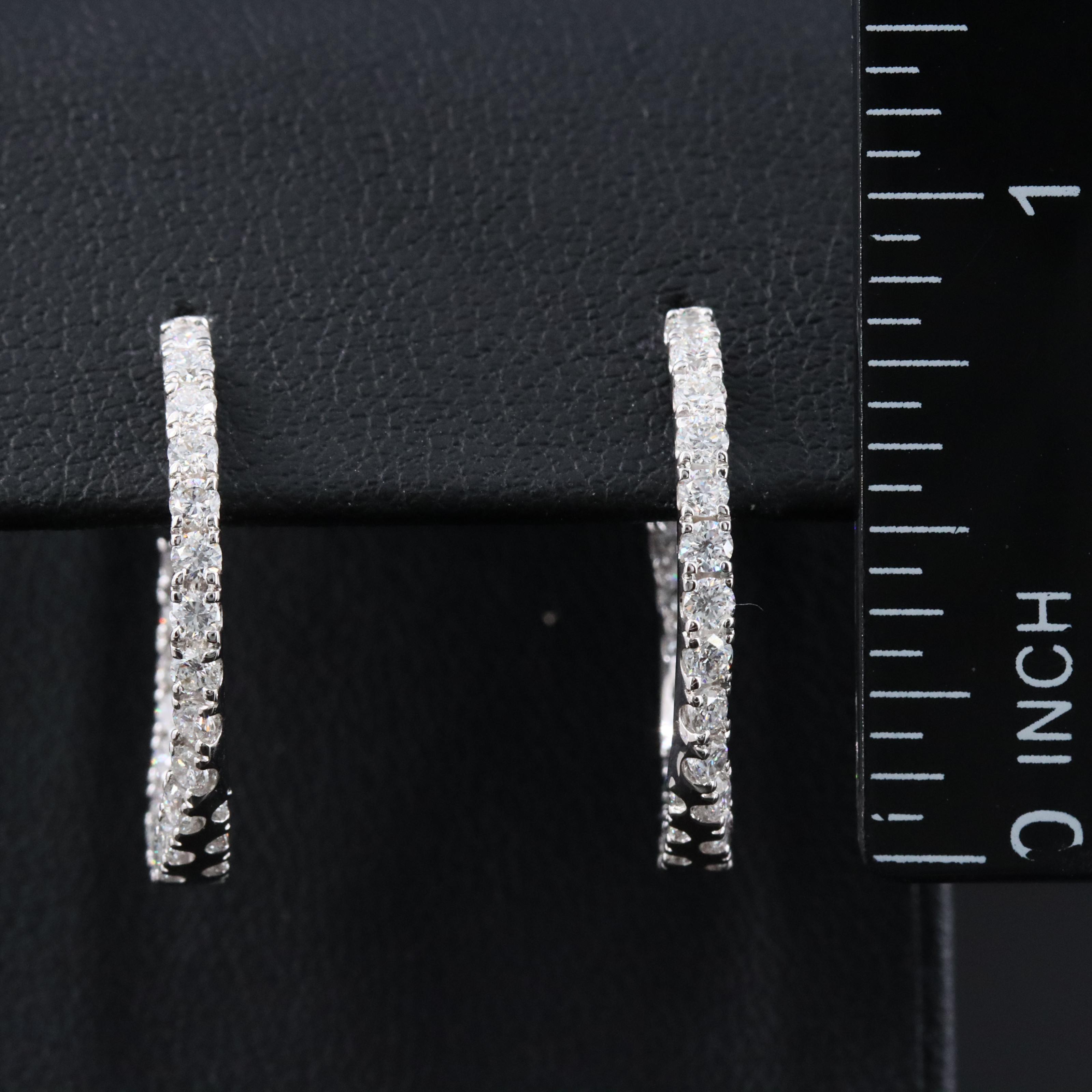 14K 1.31 CTW Lab Grown Diamond J Hoop Earrings