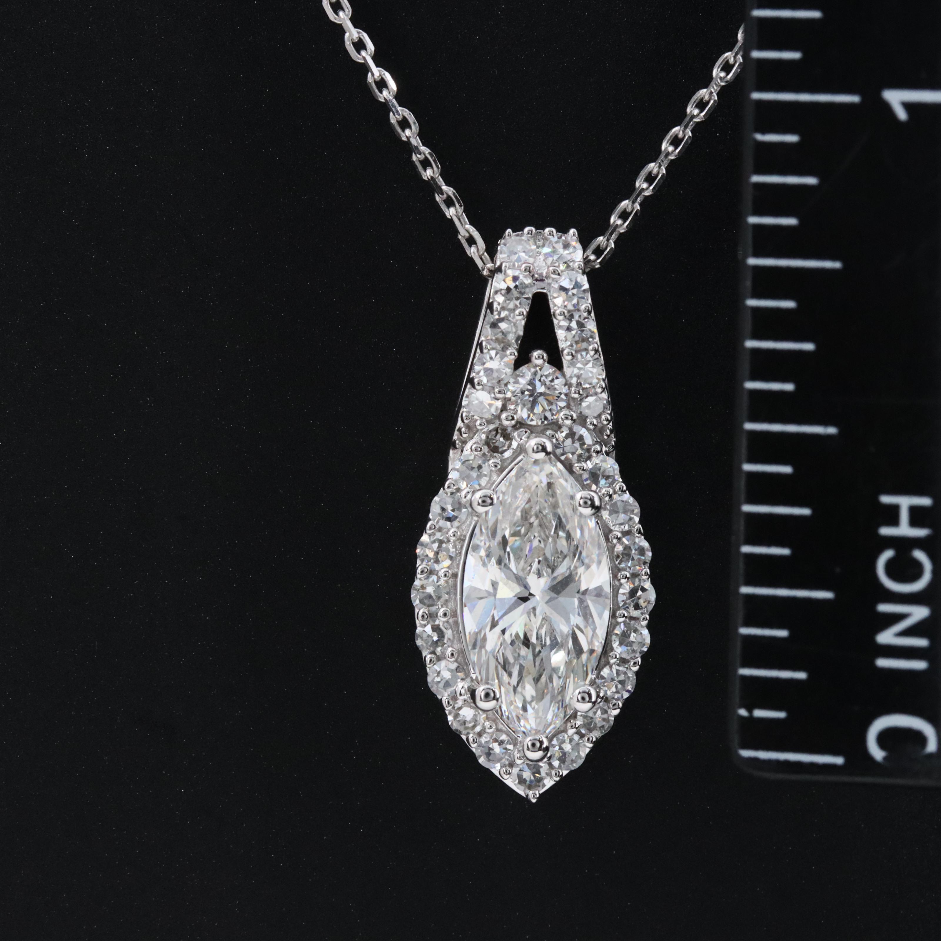 14K 2.10 CTW Lab Grown Diamond Pendant Necklace