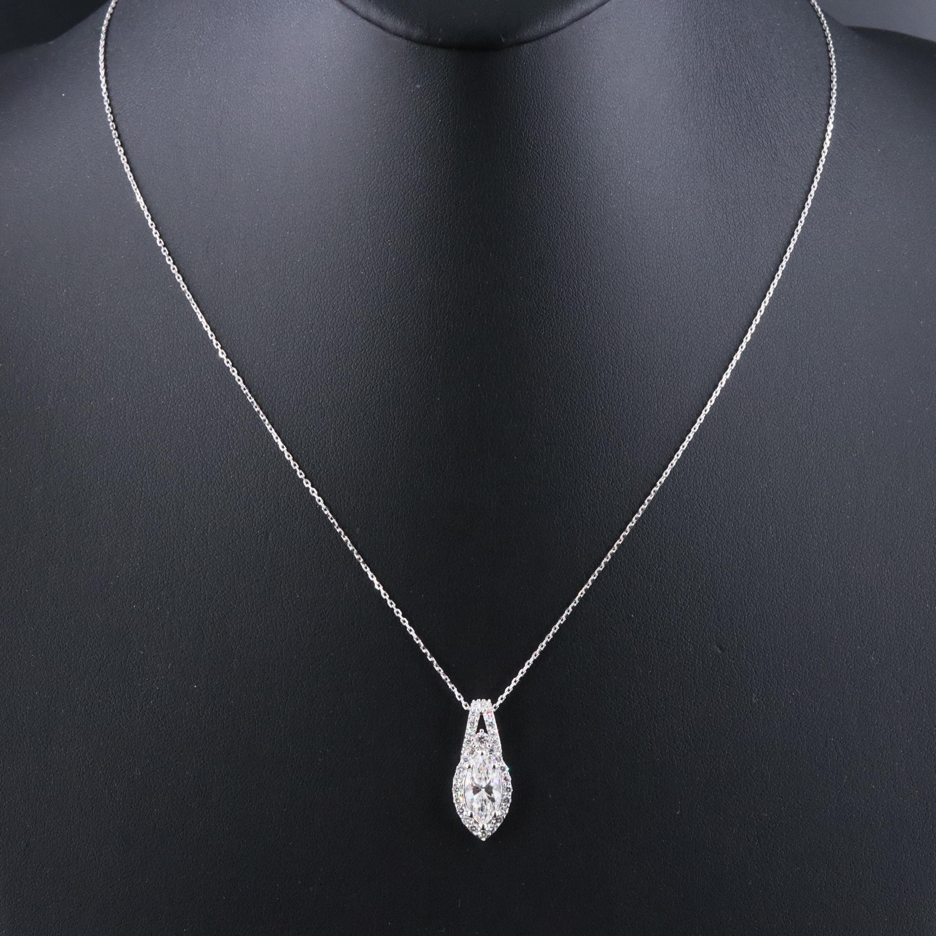 14K 2.10 CTW Lab Grown Diamond Pendant Necklace