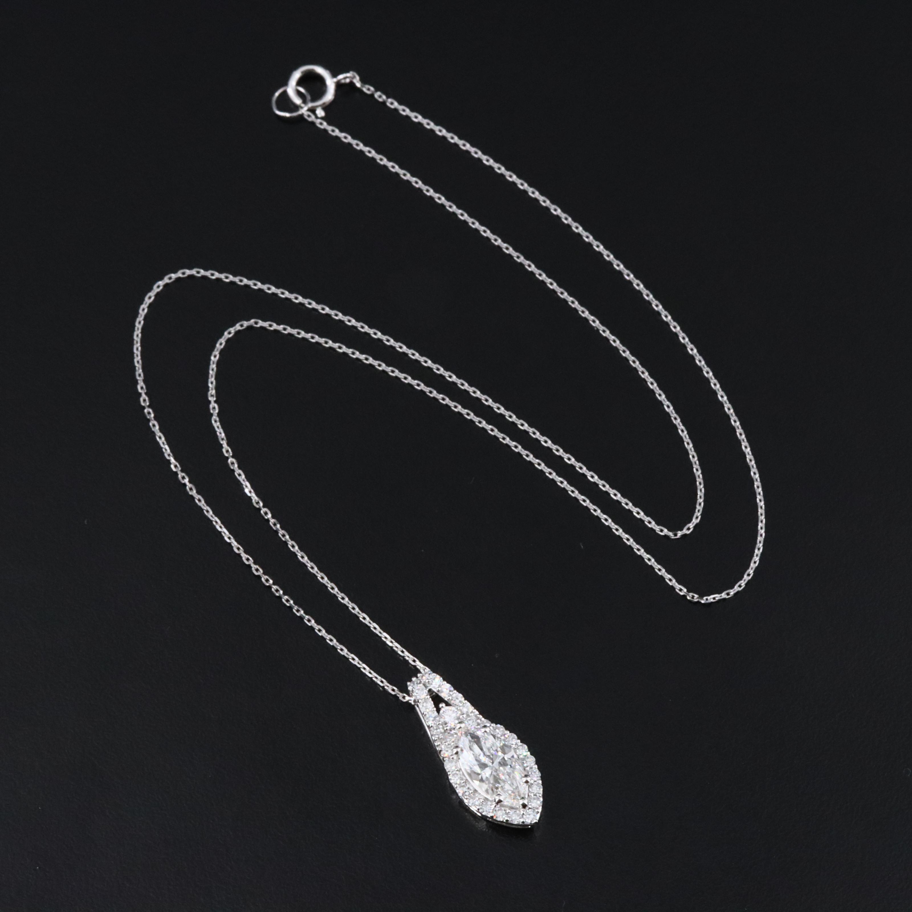 14K 2.10 CTW Lab Grown Diamond Pendant Necklace