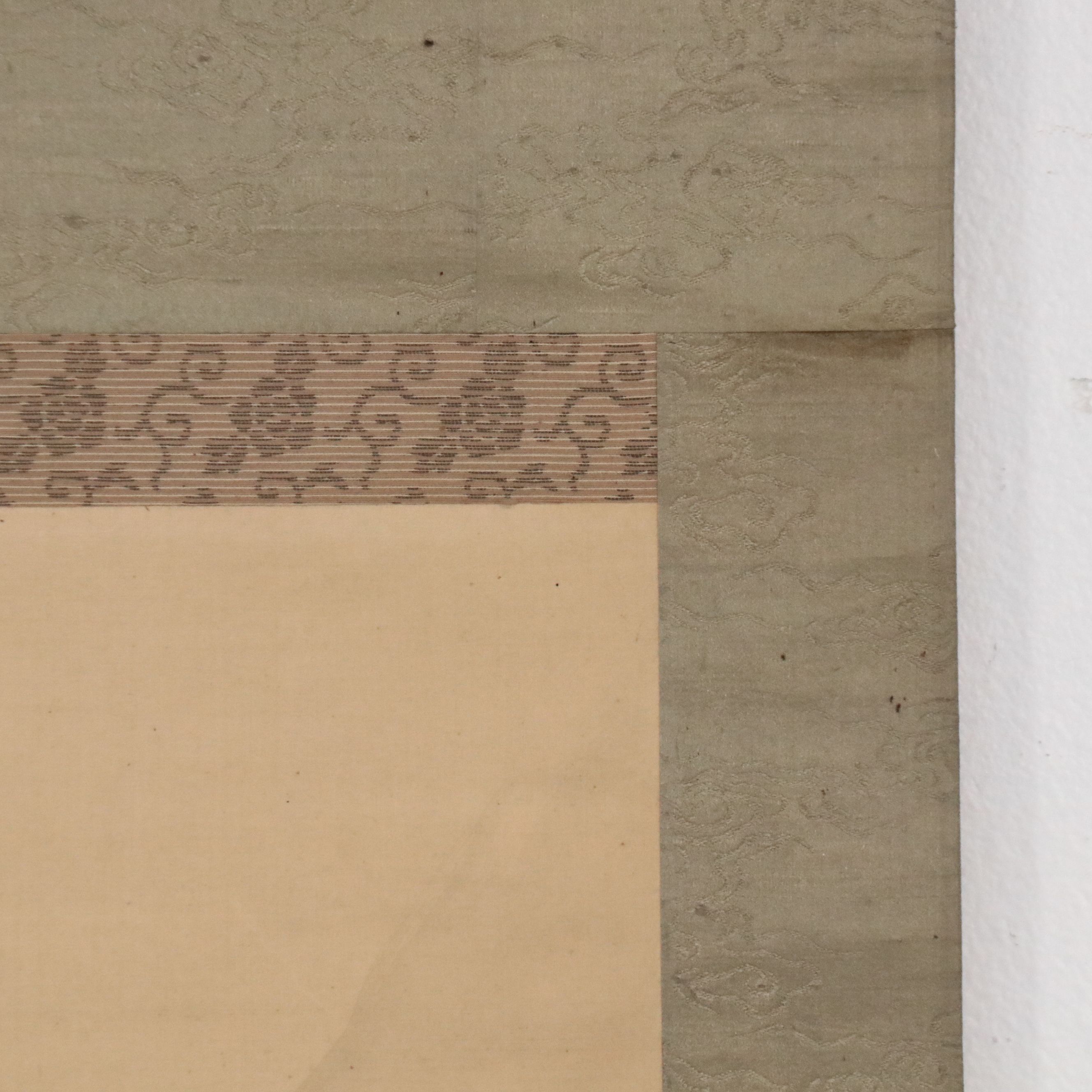 Watercolor Sansui Landscape Scroll, Late 19th Century