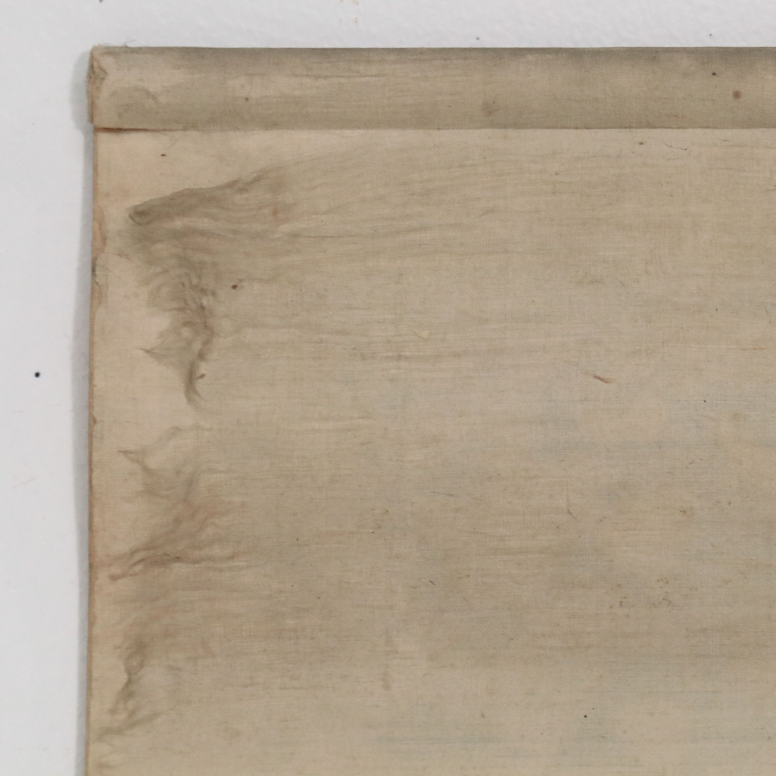 Watercolor Sansui Landscape Scroll, Late 19th Century