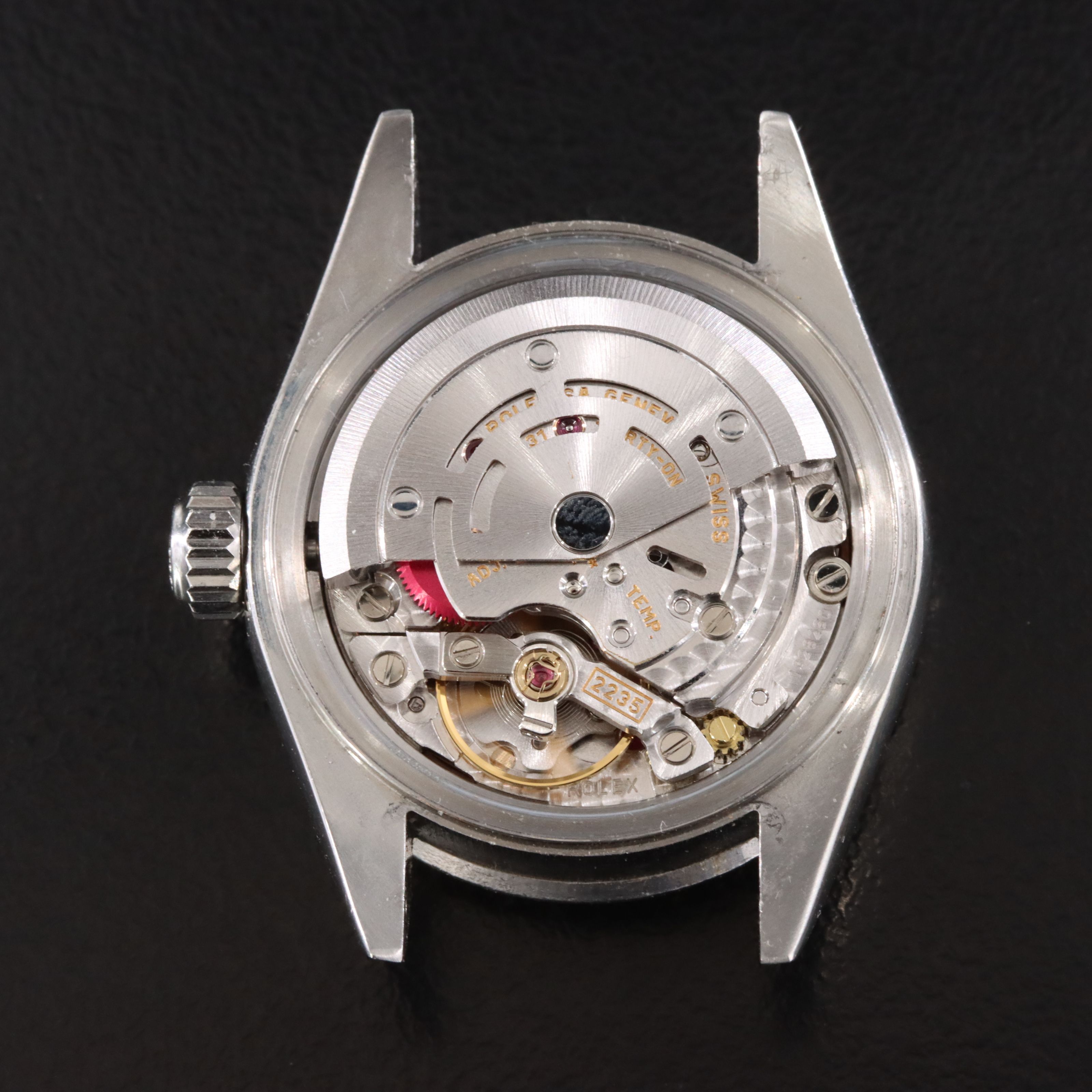 2002 Rolex Custom Diamond Bezel Salmon Dial Datejust Watch 79174