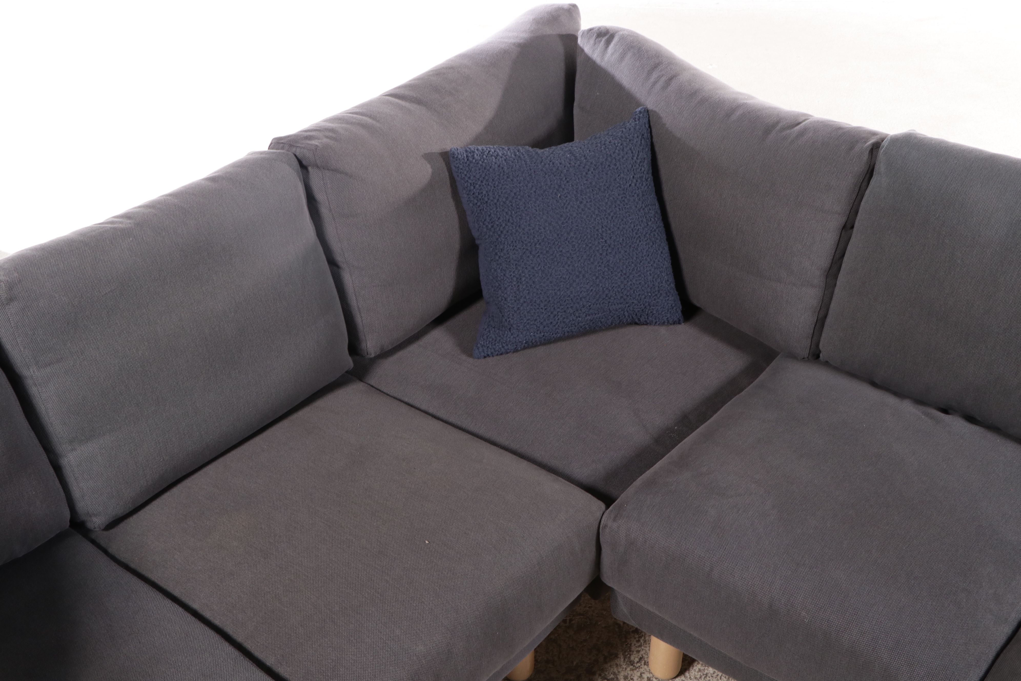 IKEA Scandinavian Modern Style Upholstered Sectional Sofa