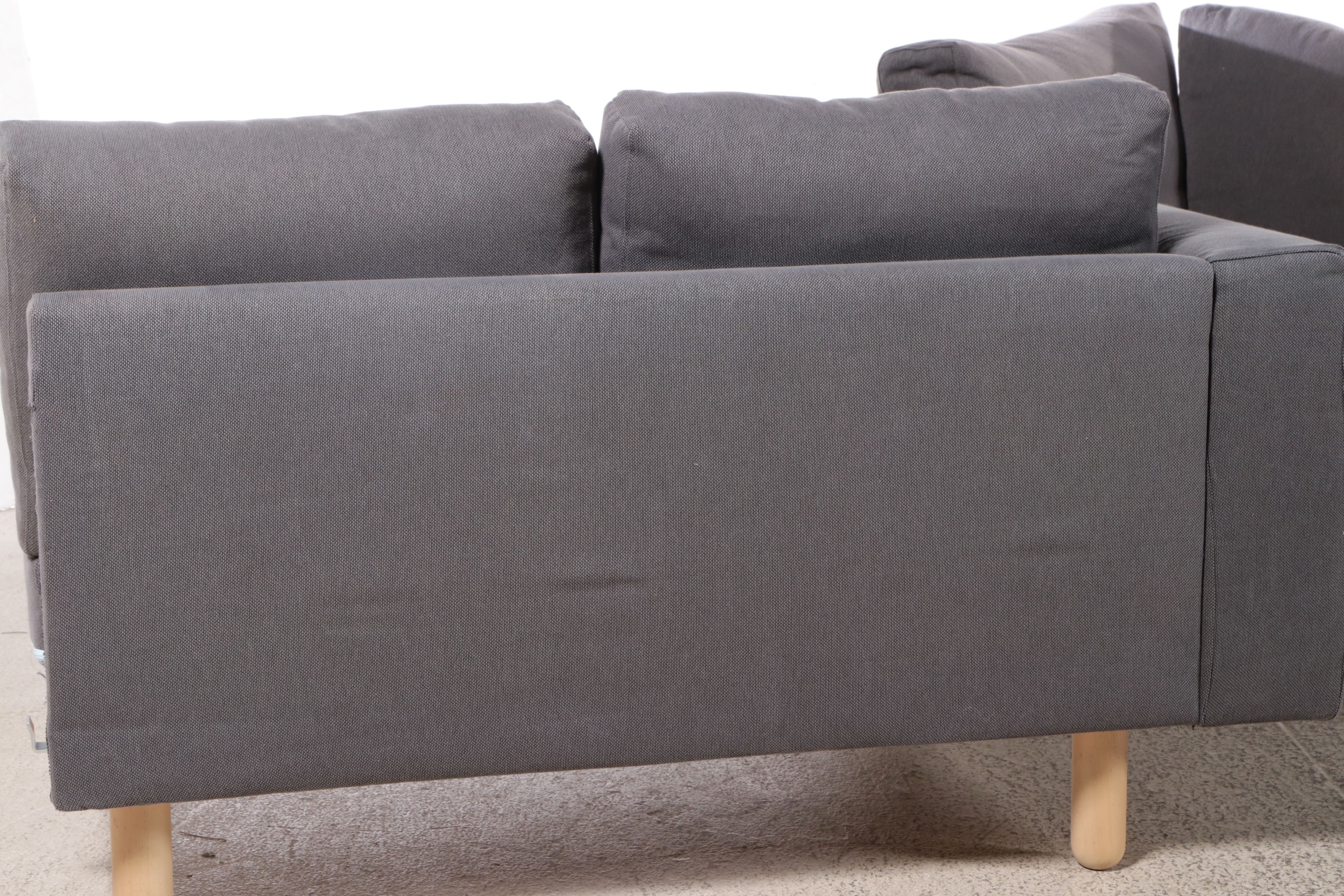 IKEA Scandinavian Modern Style Upholstered Sectional Sofa