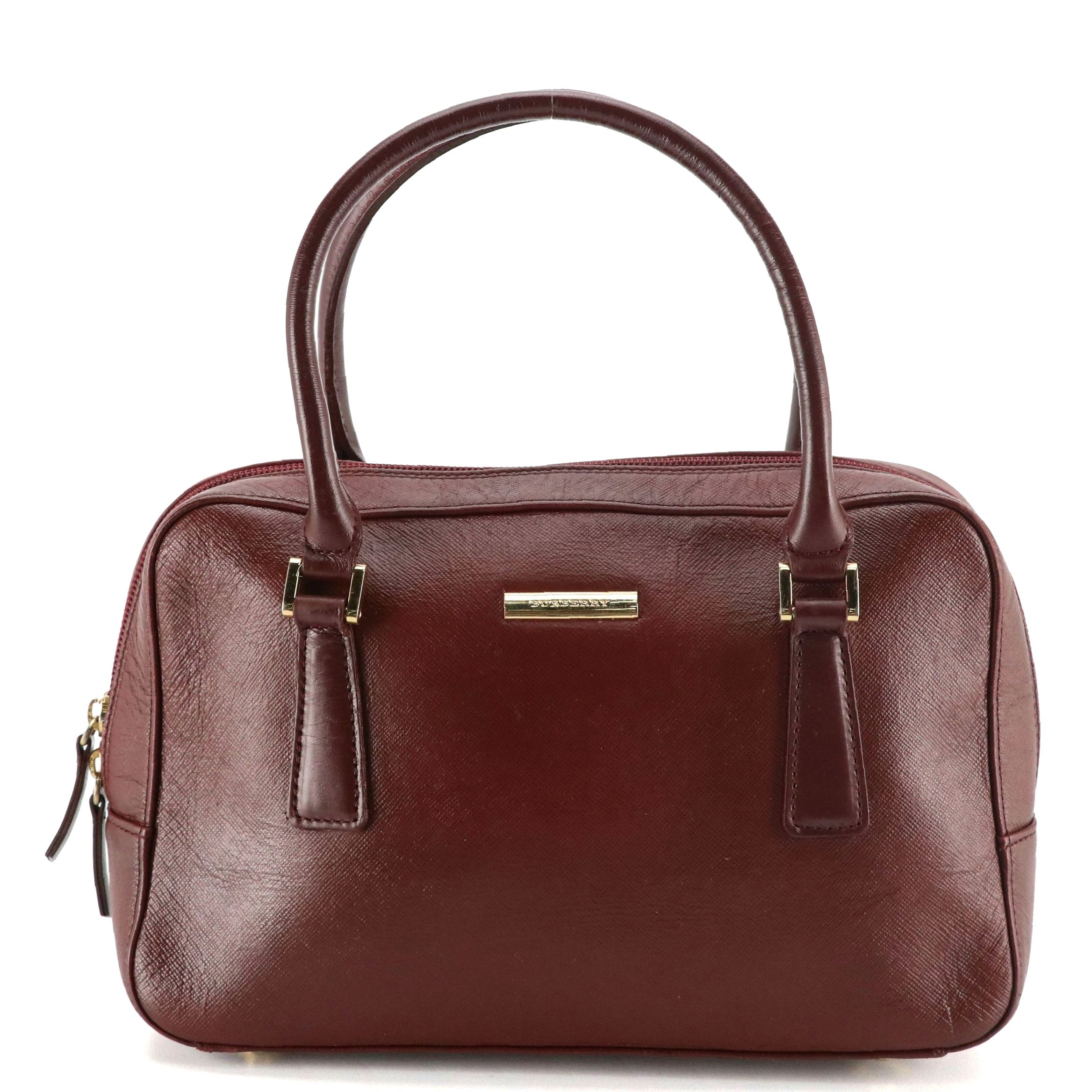 Burberry Handbag in Burgundy Leather
