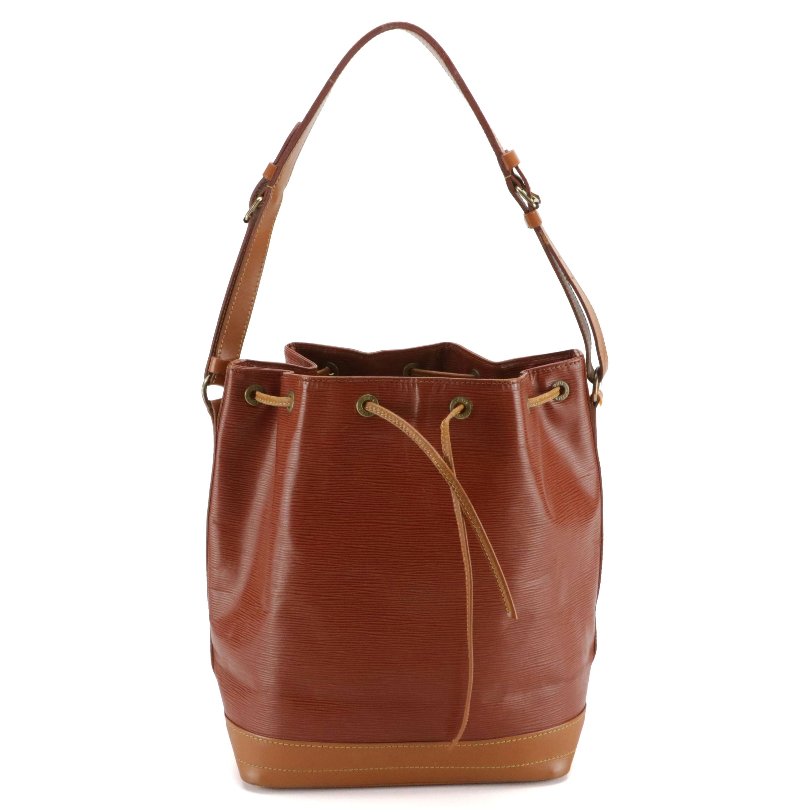 Louis Vuitton Noé Drawstring Tote in Cipango Gold Epi and Smooth Leather