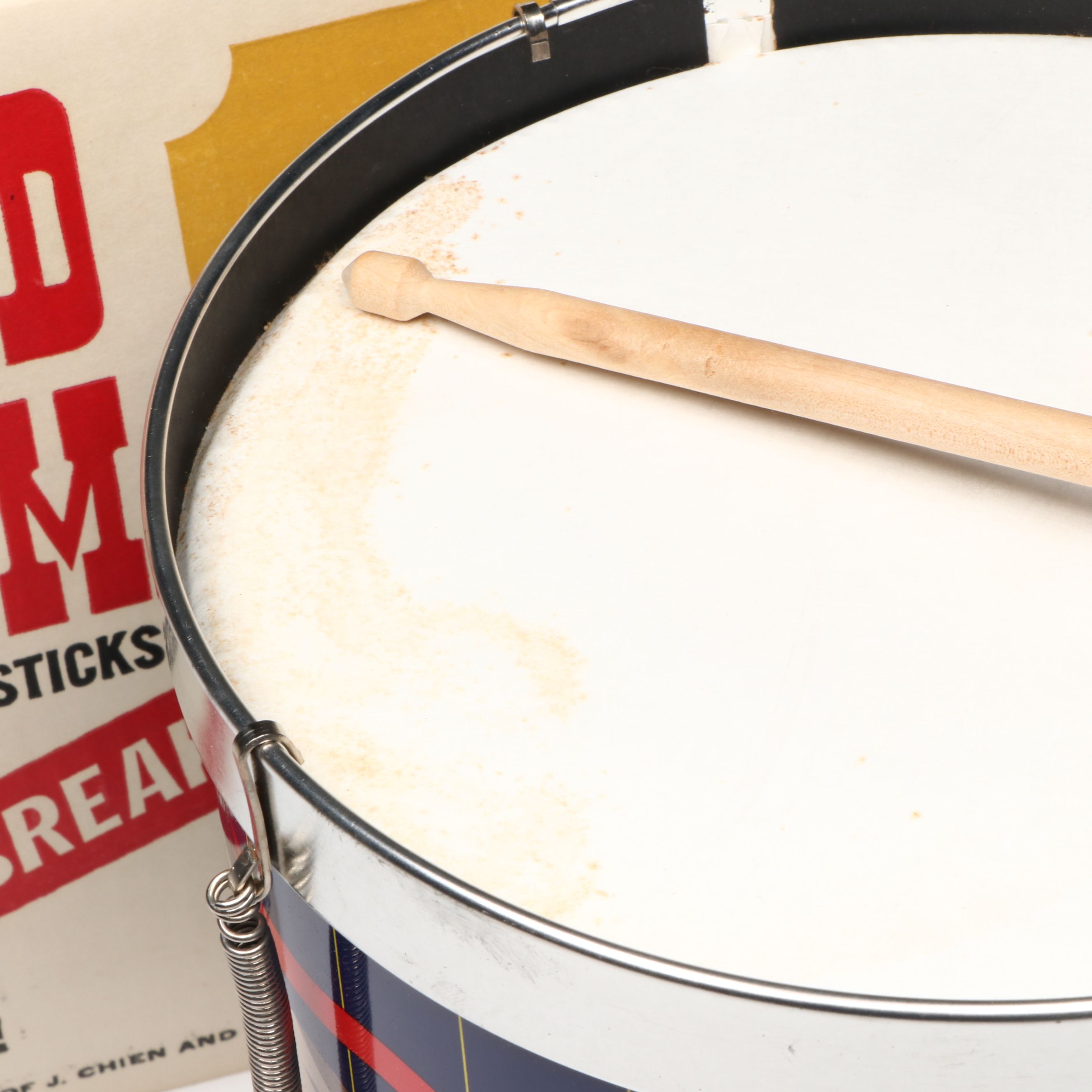 Chein Playthings Field Drum with All American Fife, Kazoo, and More Horns