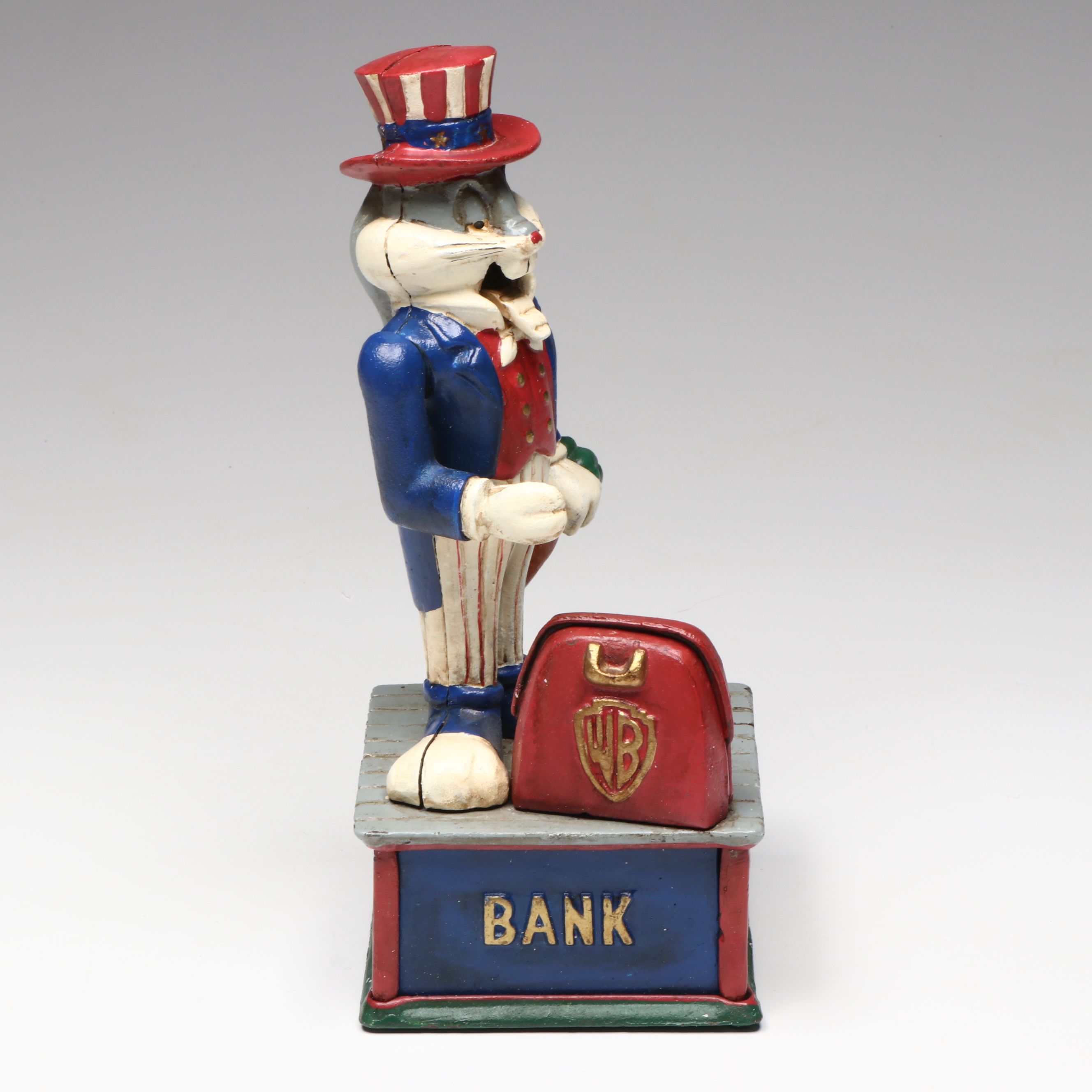 American Legends "Uncle Bugs" Cold Painted Cast Iron Mechanical Bank