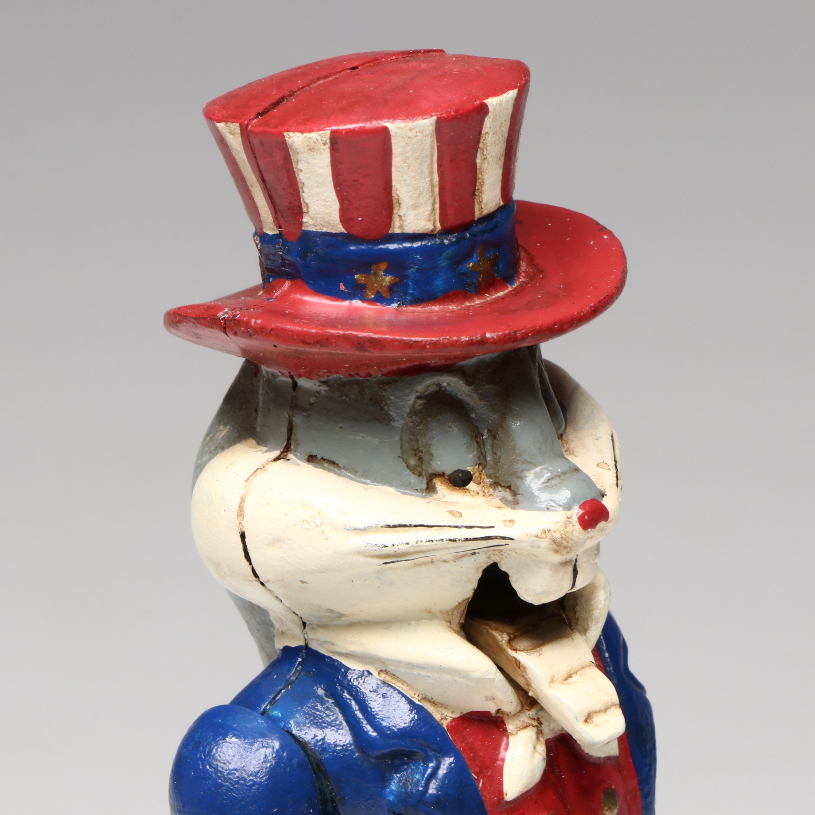 American Legends "Uncle Bugs" Cold Painted Cast Iron Mechanical Bank