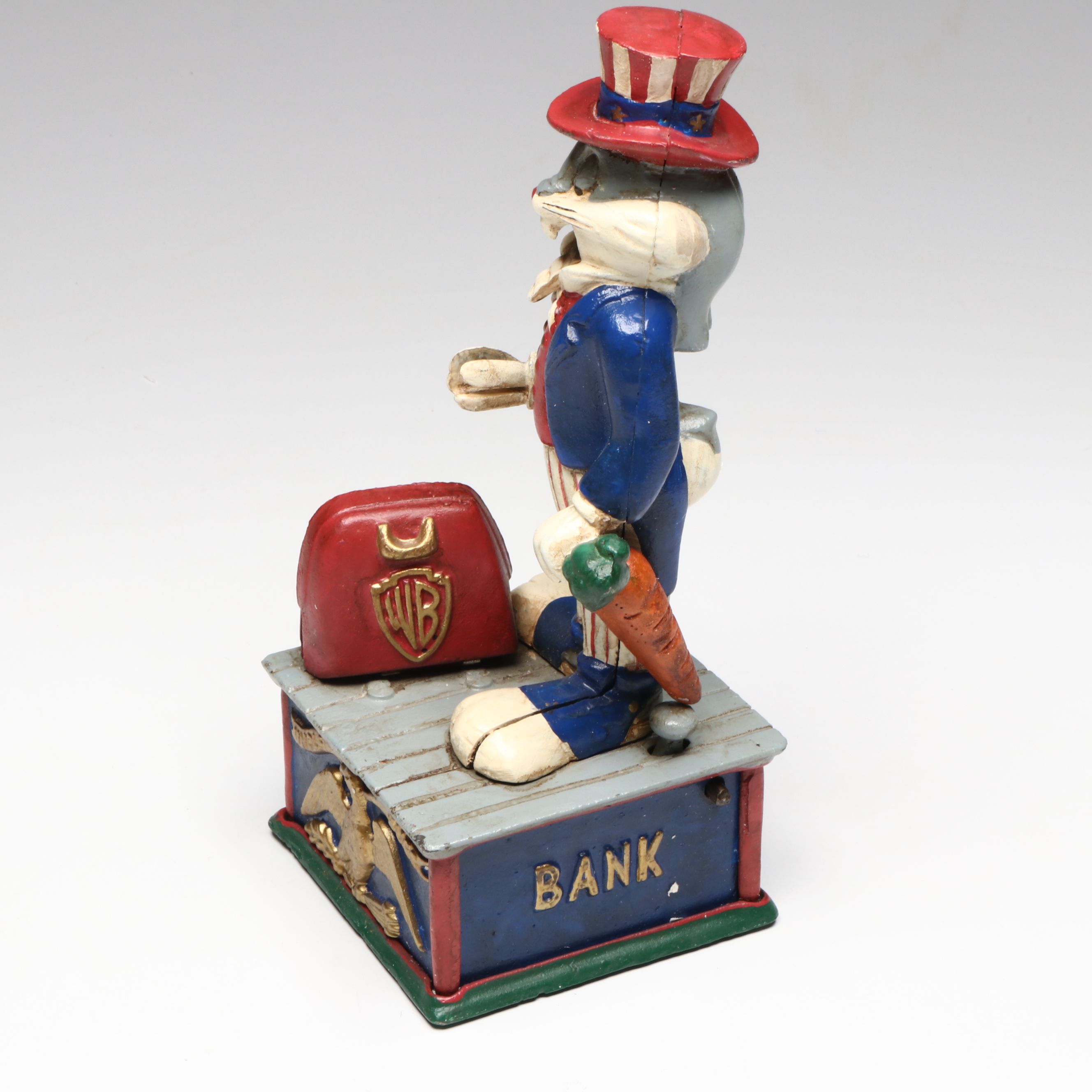 American Legends "Uncle Bugs" Cold Painted Cast Iron Mechanical Bank