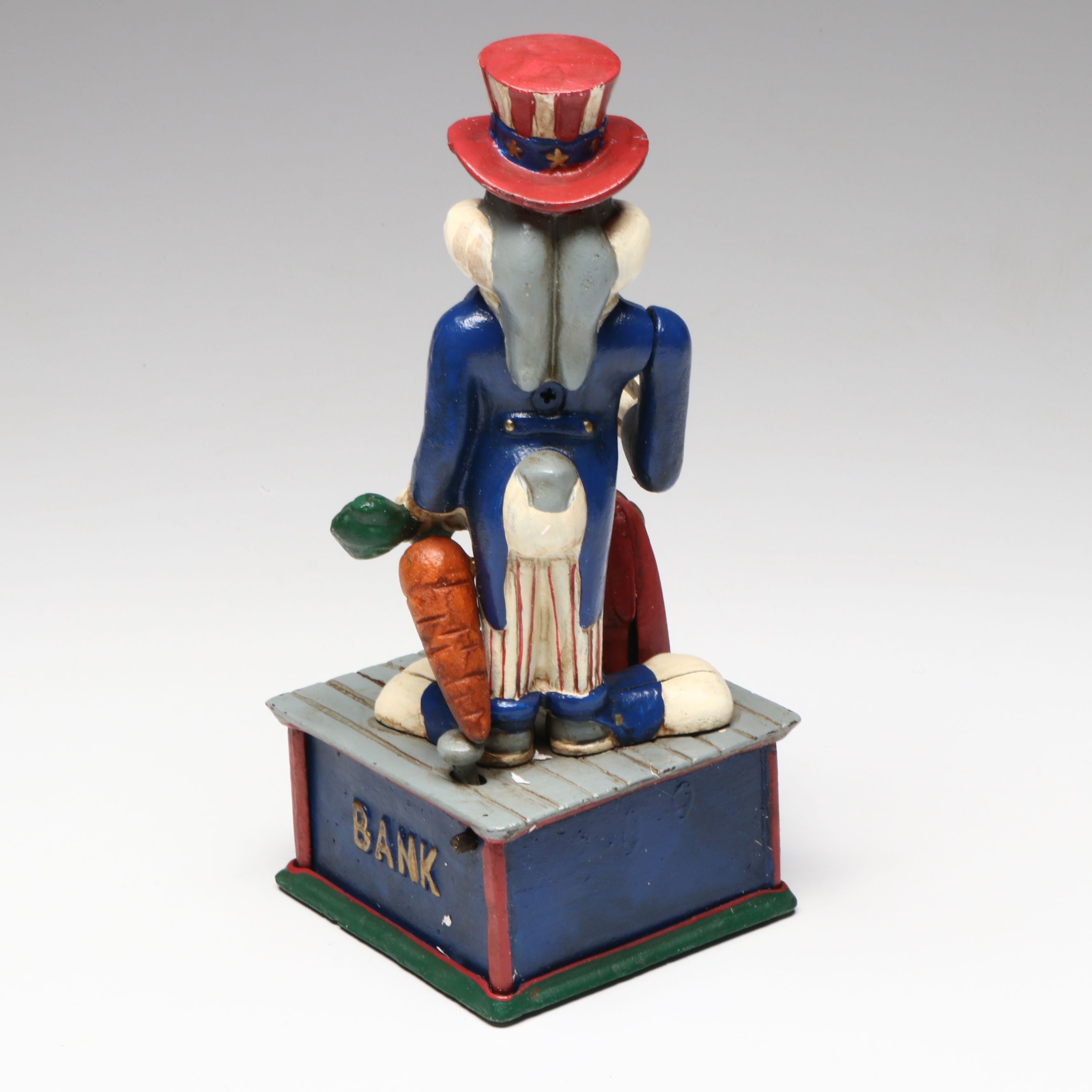 American Legends "Uncle Bugs" Cold Painted Cast Iron Mechanical Bank