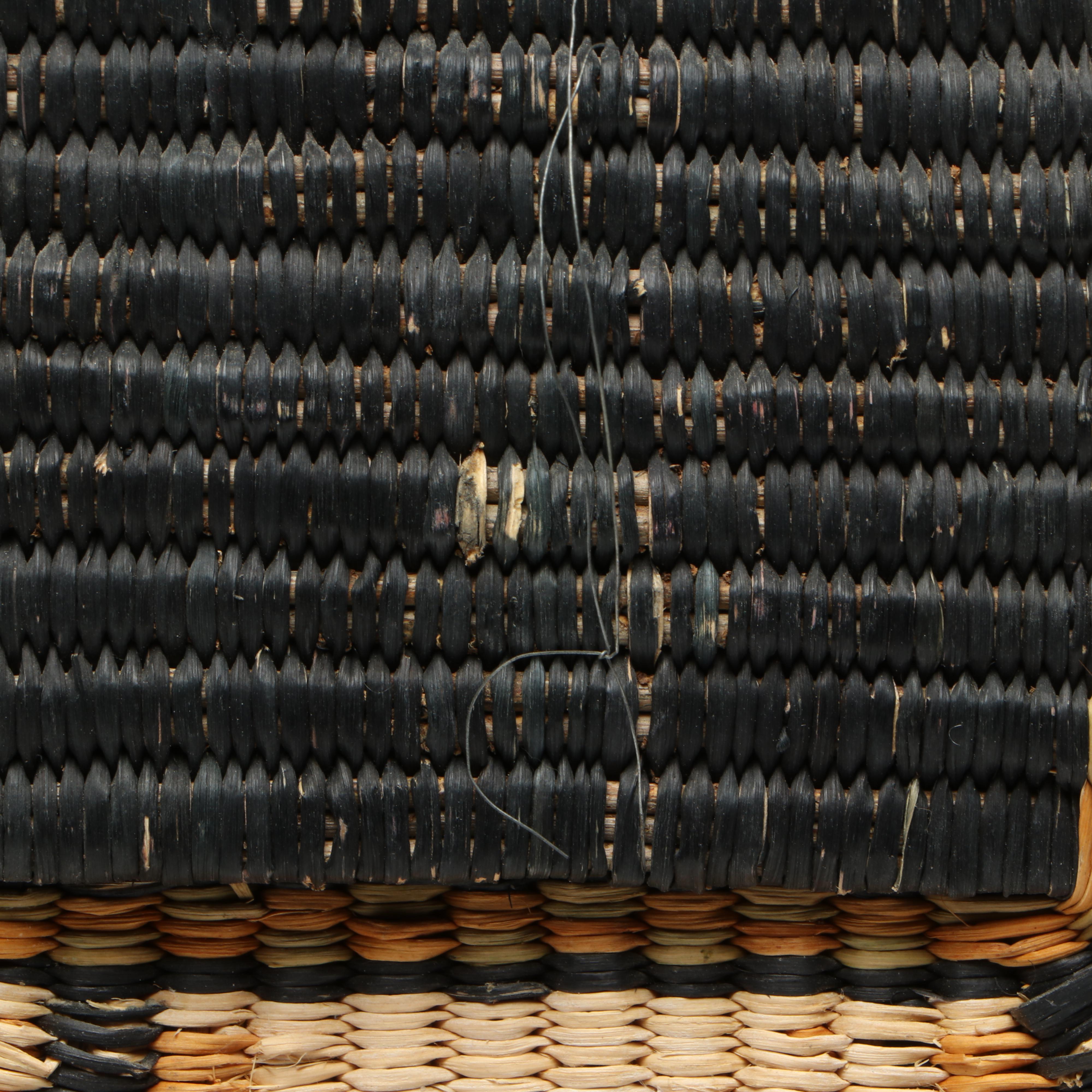 Hopi Wicker Crow Mother and Other Handwoven Kachina Plaque, Mid-20th Century