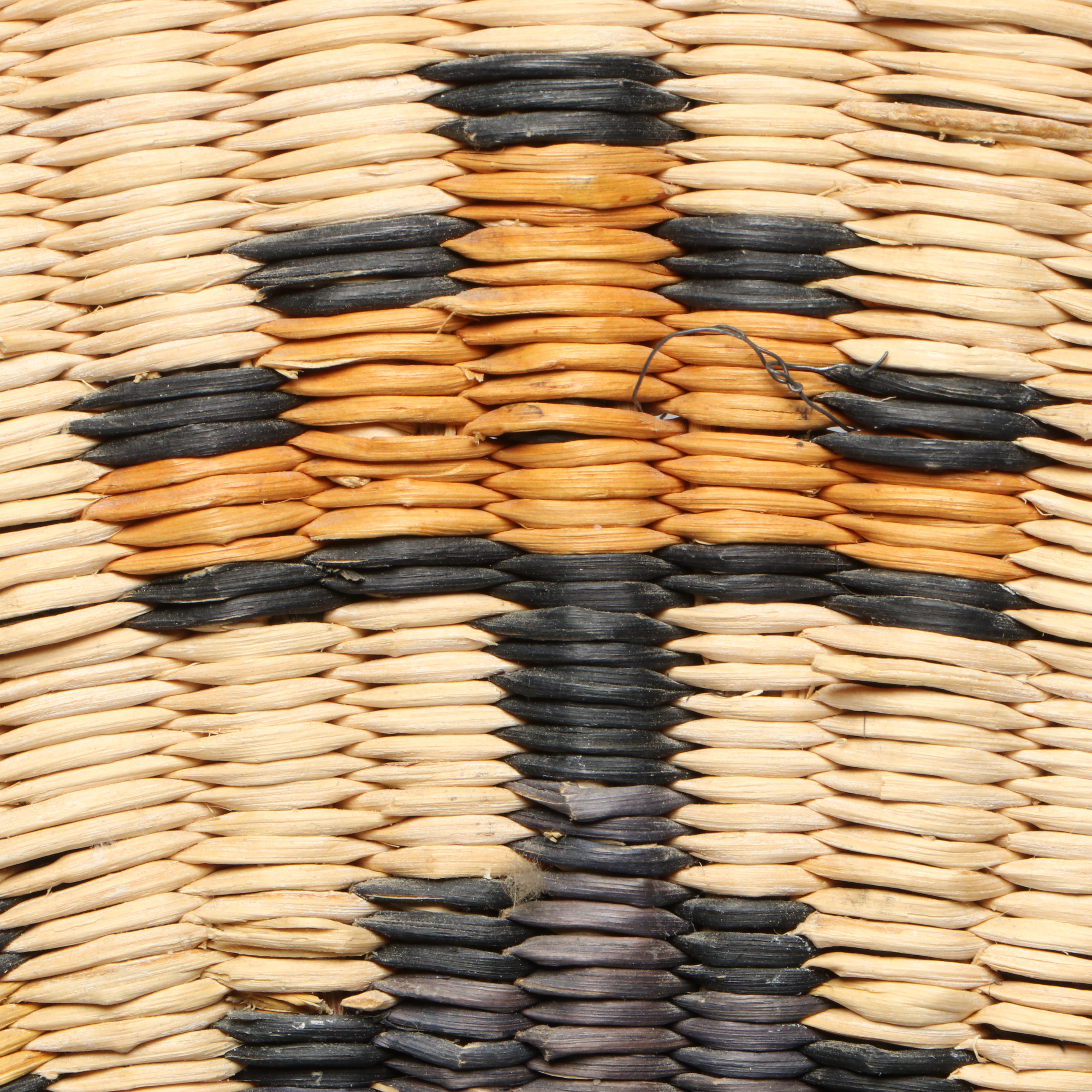 Hopi Wicker Crow Mother and Other Handwoven Kachina Plaque, Mid-20th Century