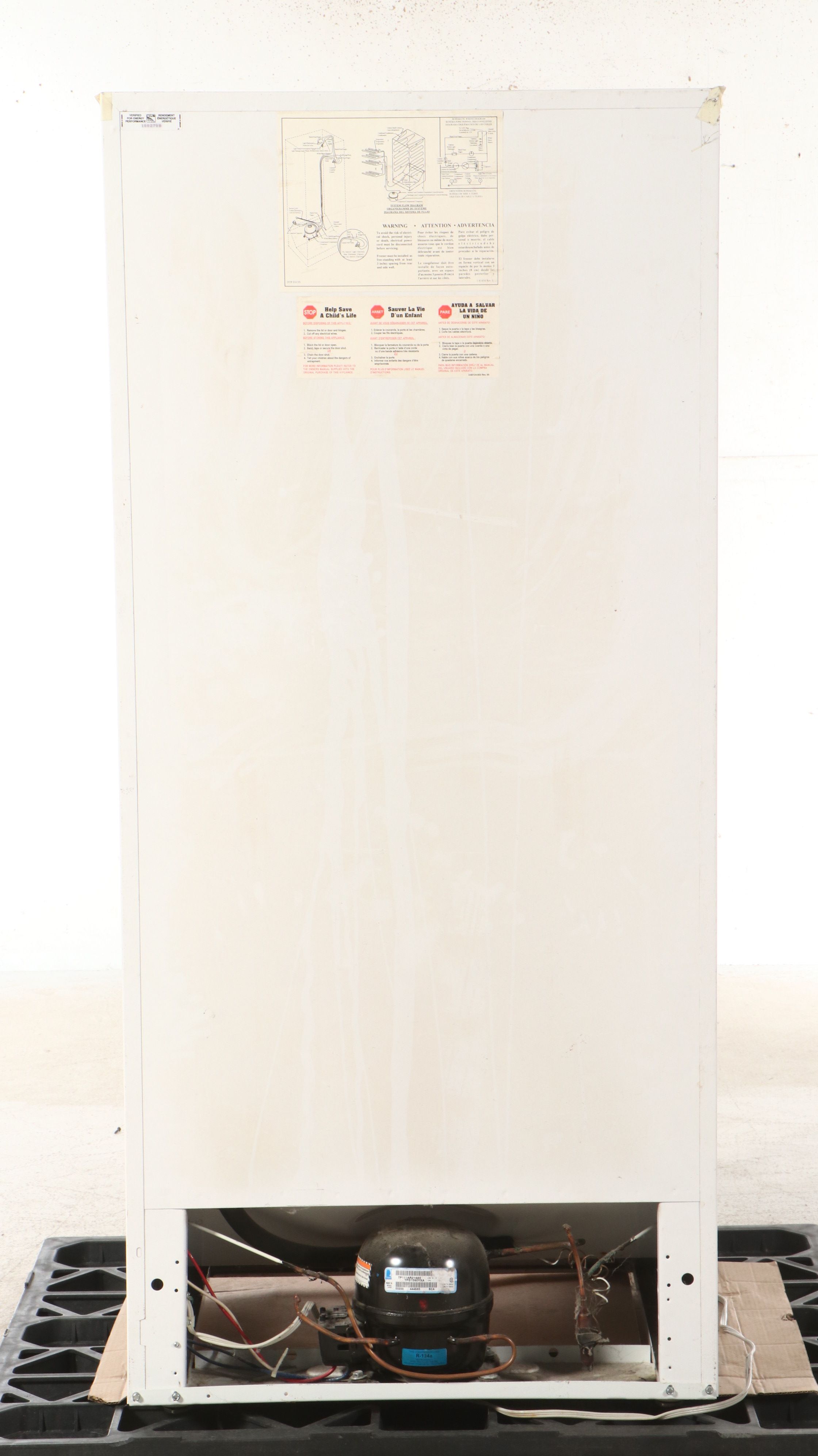 Woods White Upright Freezer