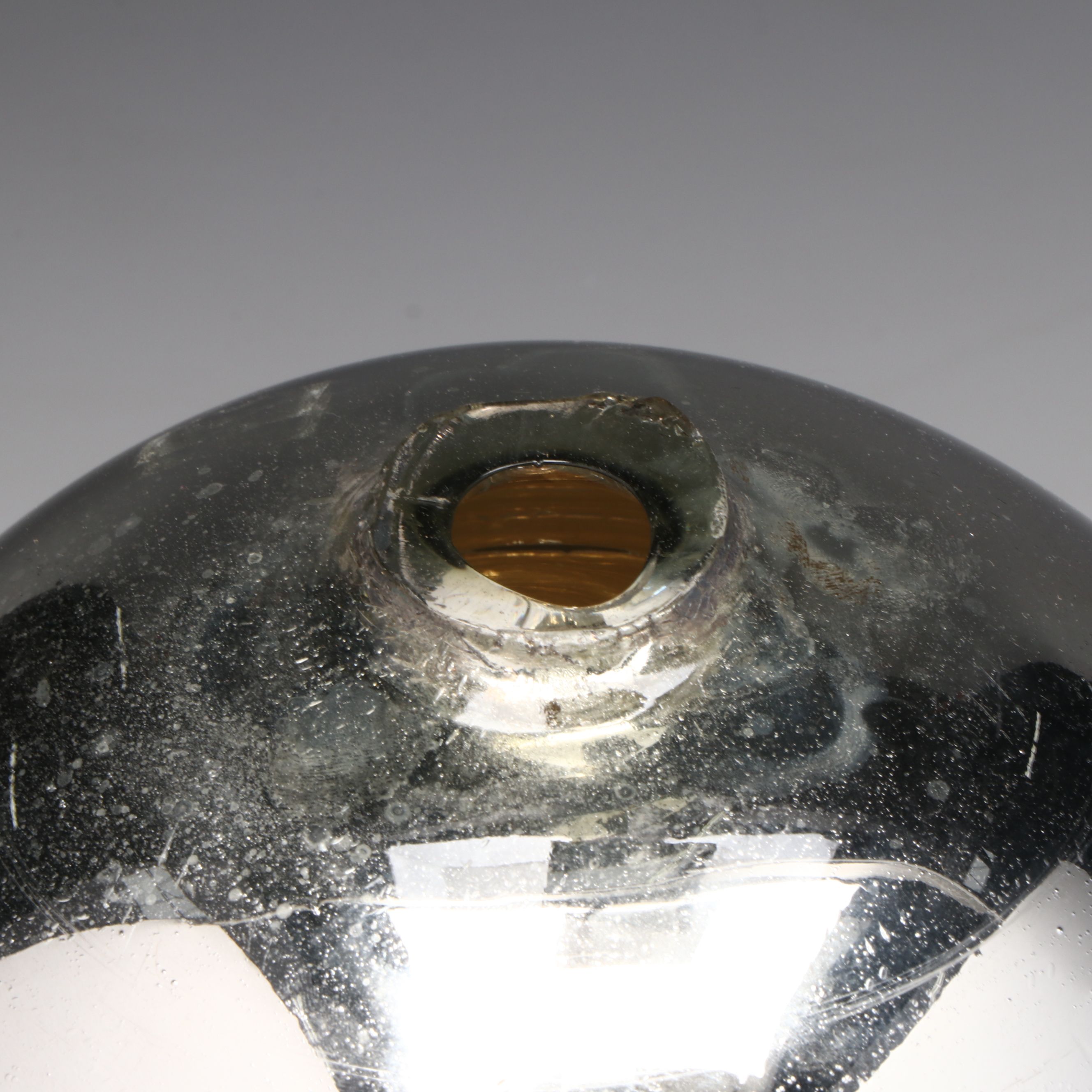 Slovakian and Mexican Blown Glass Foiled Vase and Orbs