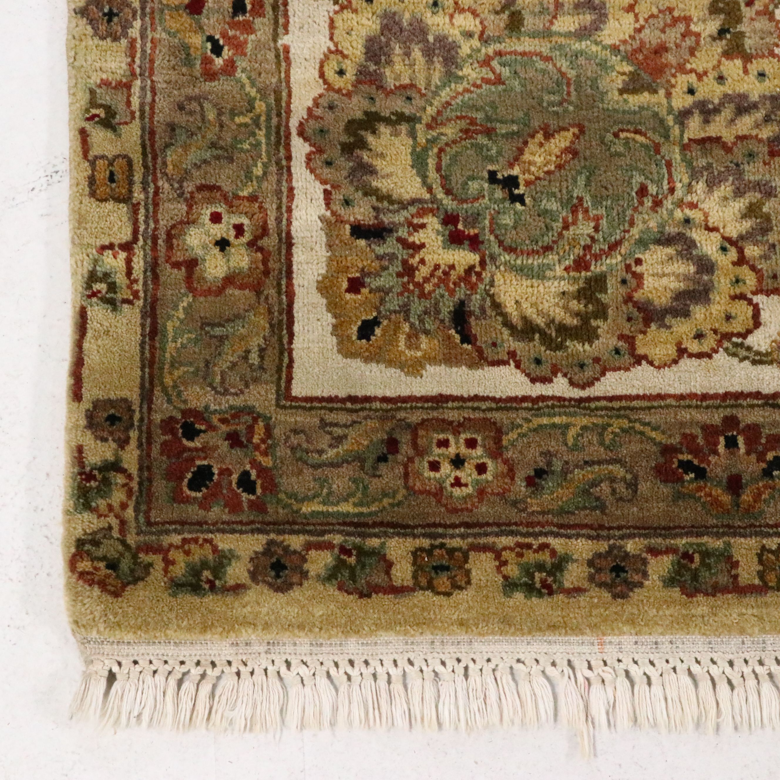 9'1 x 12'2 Hand-Knotted Indian Agra Room-Sized Rug