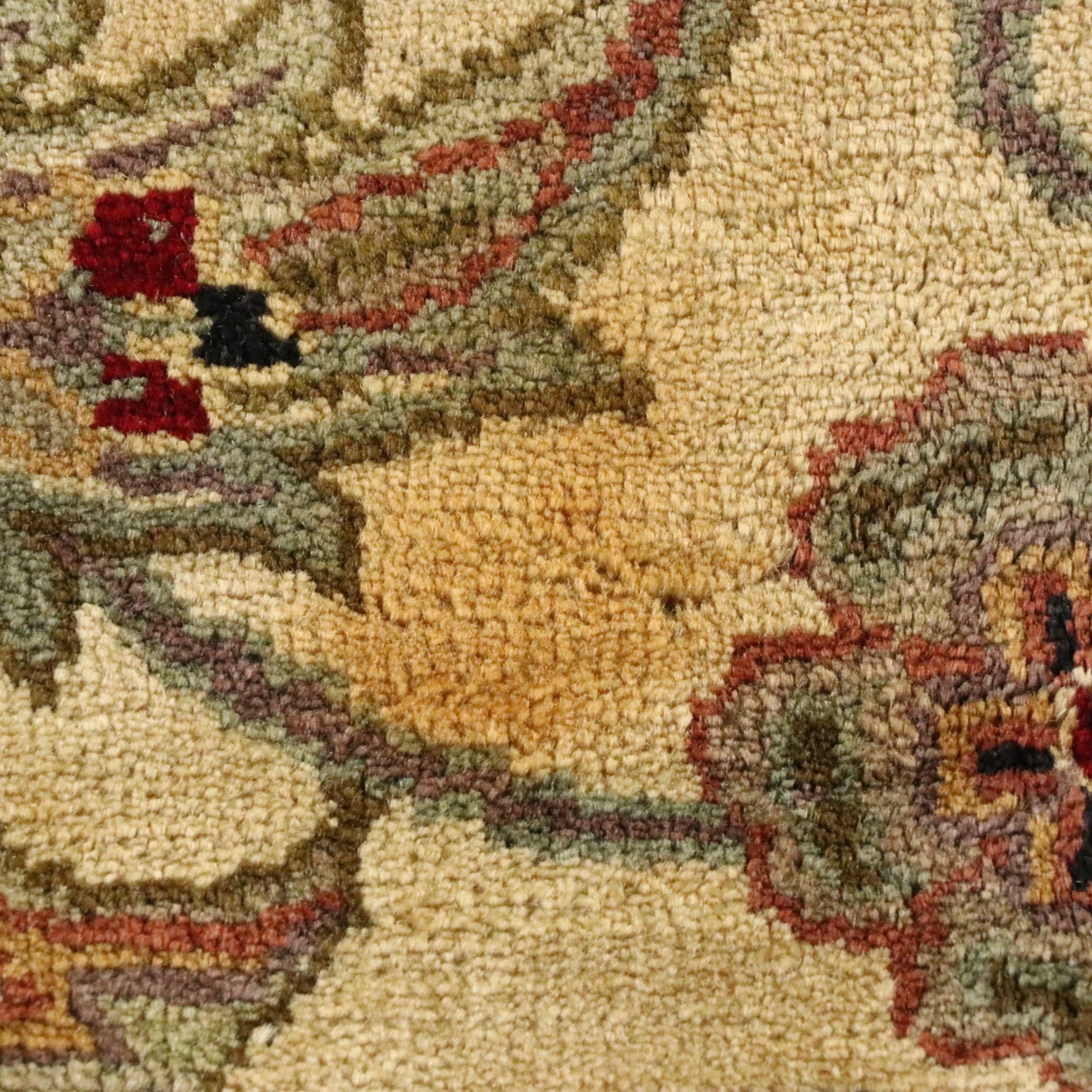 9'1 x 12'2 Hand-Knotted Indian Agra Room-Sized Rug