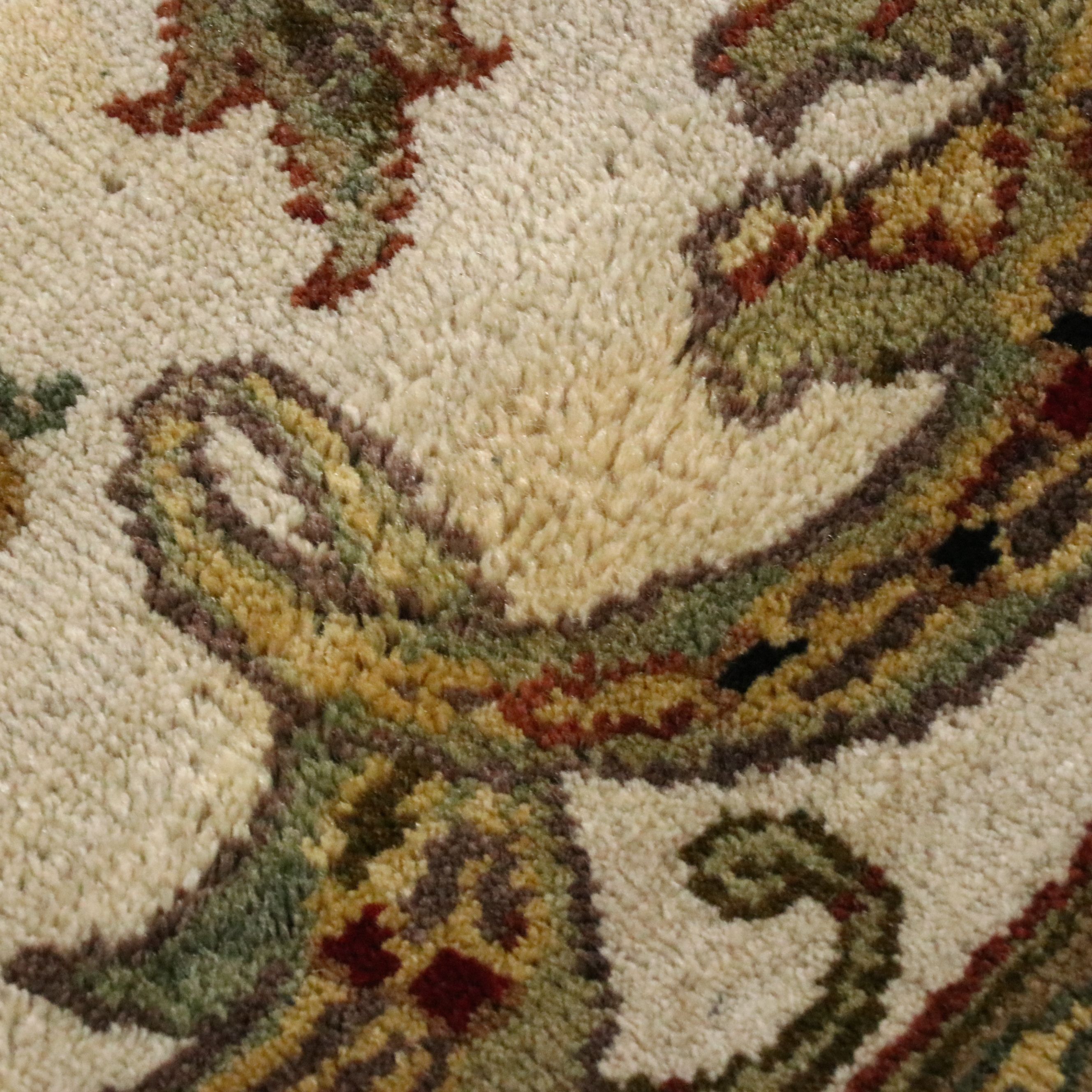 9'1 x 12'2 Hand-Knotted Indian Agra Room-Sized Rug