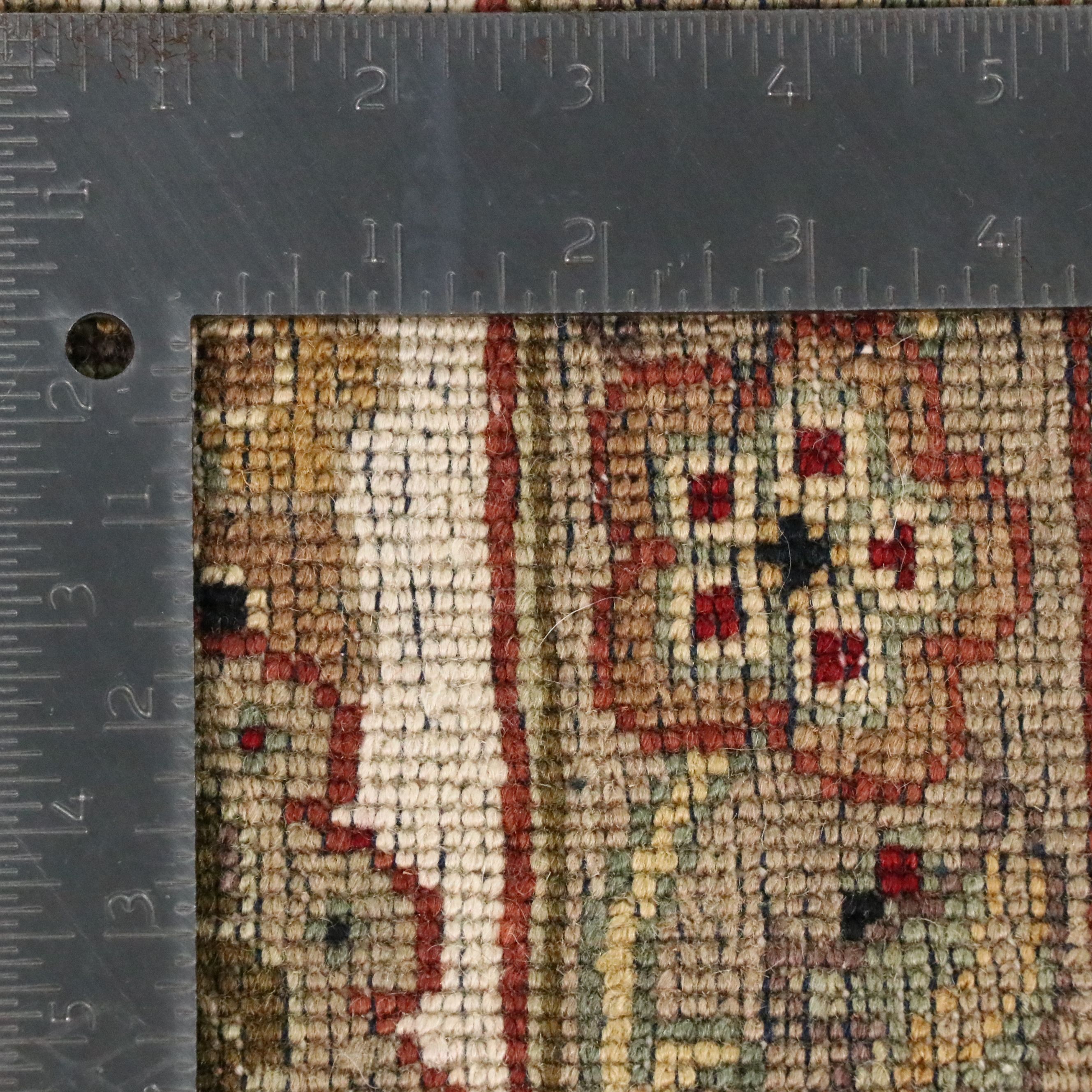 9'1 x 12'2 Hand-Knotted Indian Agra Room-Sized Rug