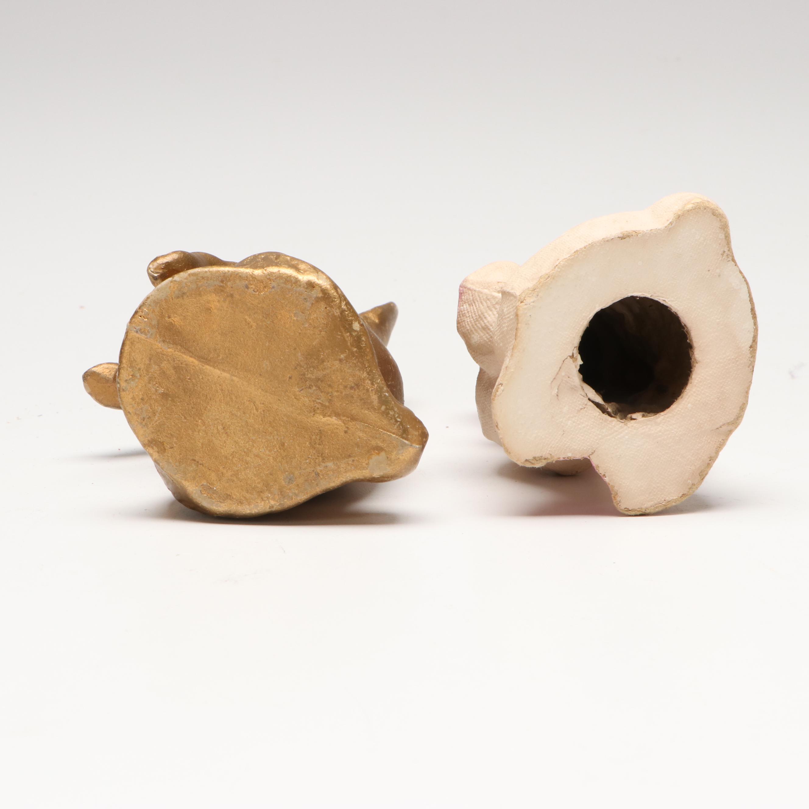 German with Other Papier-Mâché Easter Bunny Candy Containers, Mid-20th Century