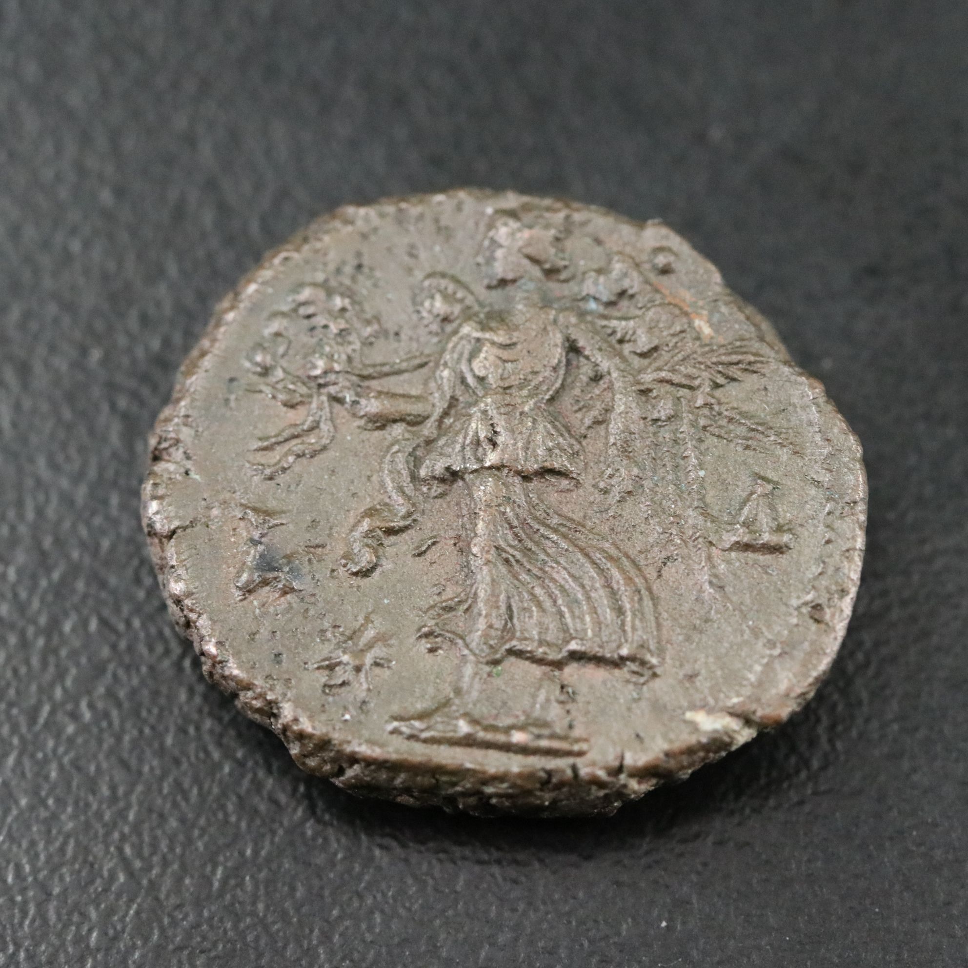 Ancient Roman Provincial Billon Potin Tetradrachm Coin of Aurelian, ca. 273 A.D.