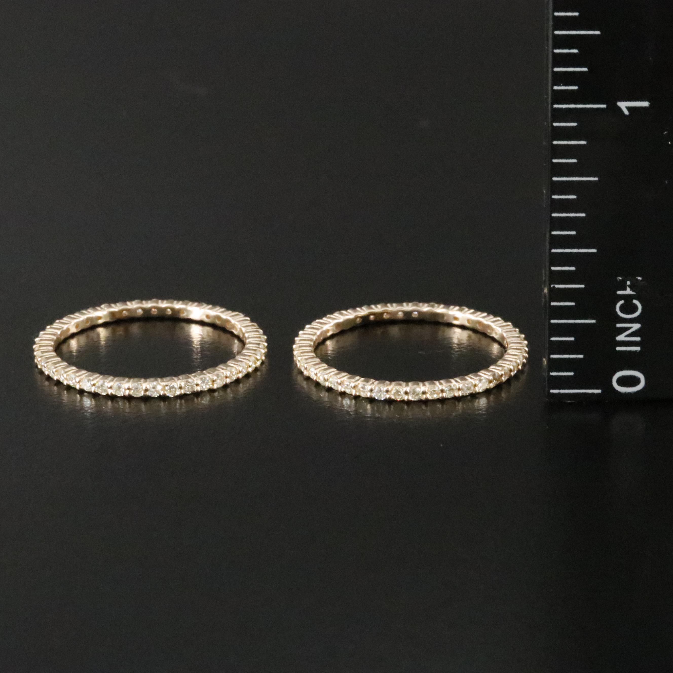 14K 0.95 CTW Diamond Eternity Bands