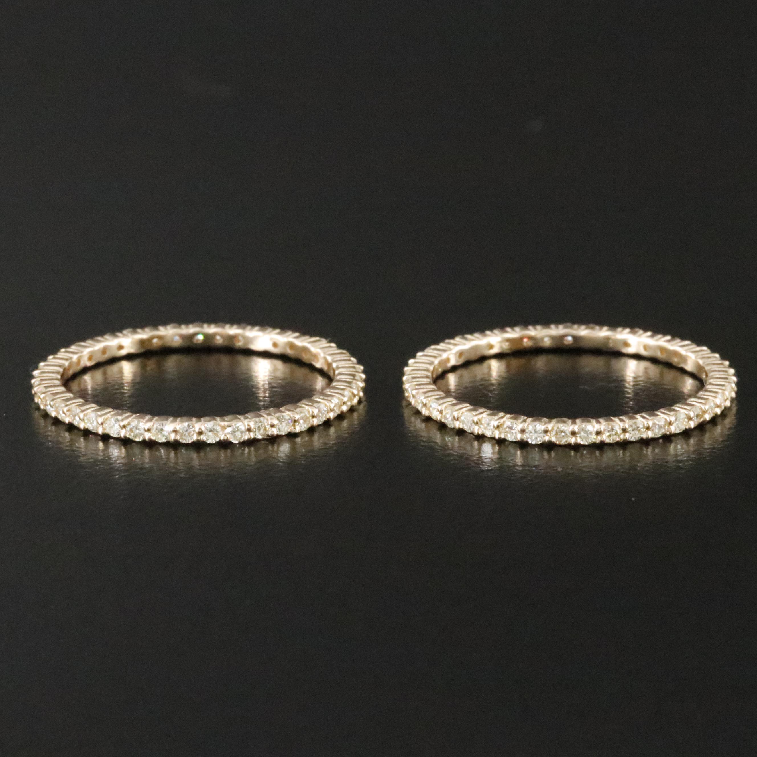 14K 0.95 CTW Diamond Eternity Bands