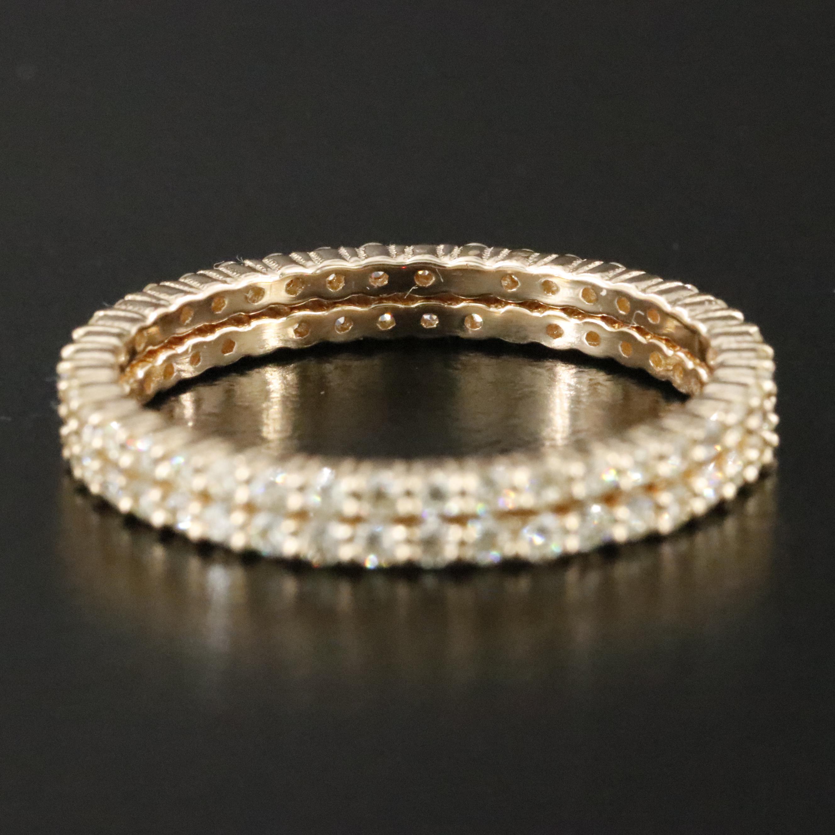 14K 0.95 CTW Diamond Eternity Bands