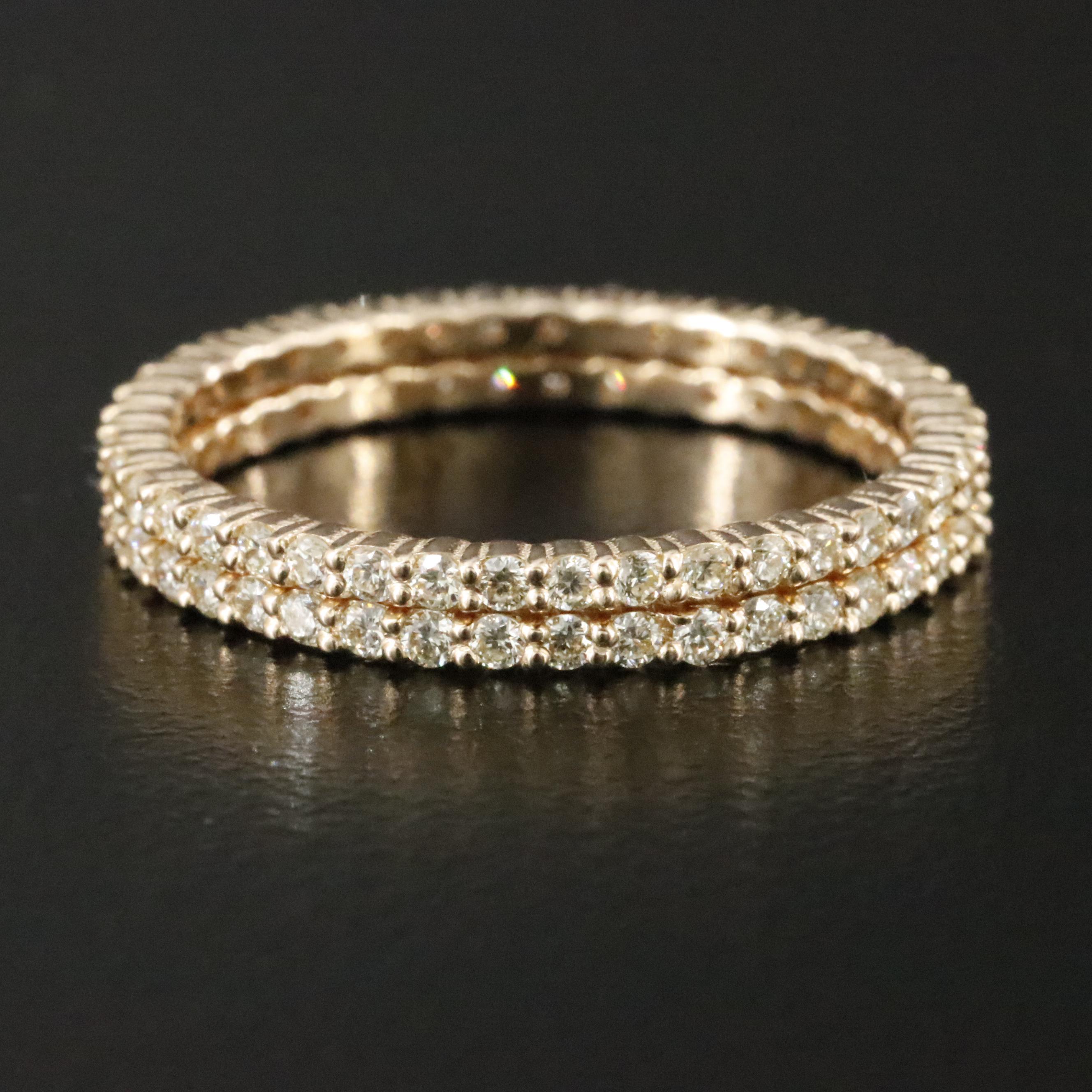 14K 0.95 CTW Diamond Eternity Bands