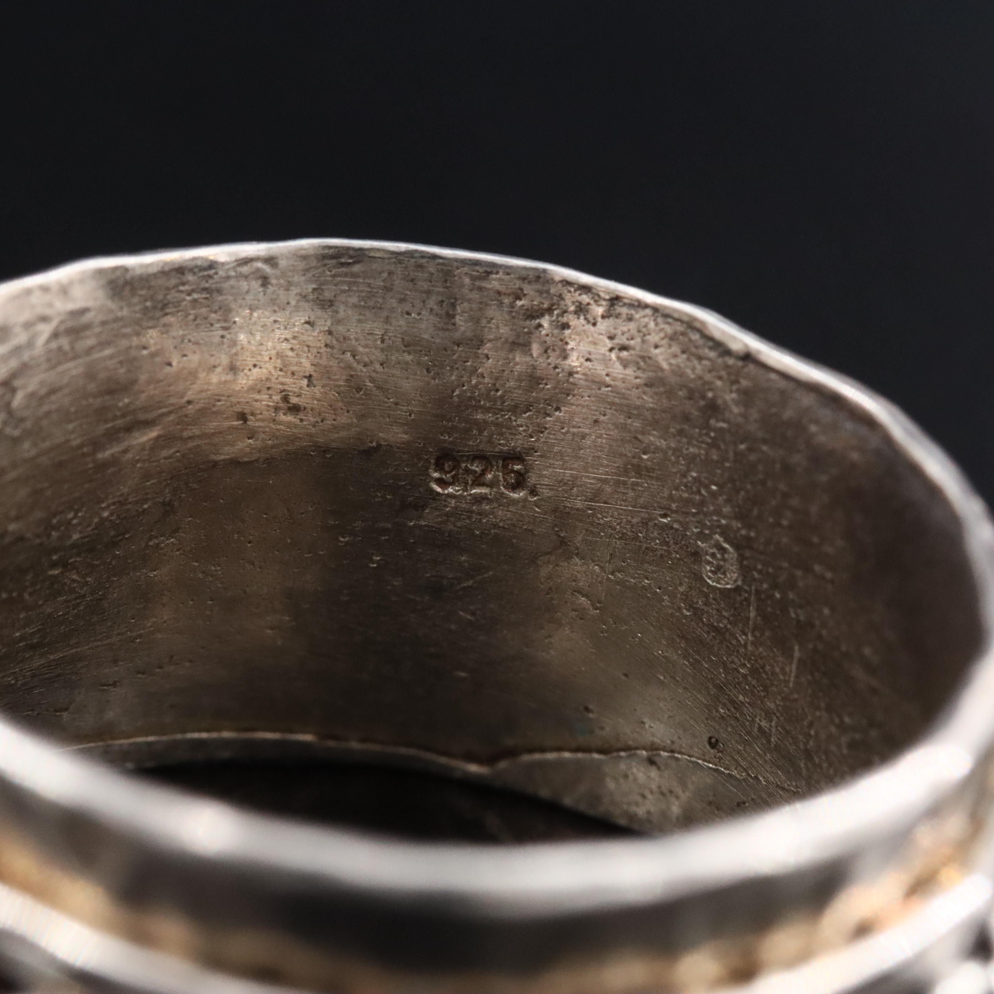 Sterling Opal Spinner Ring