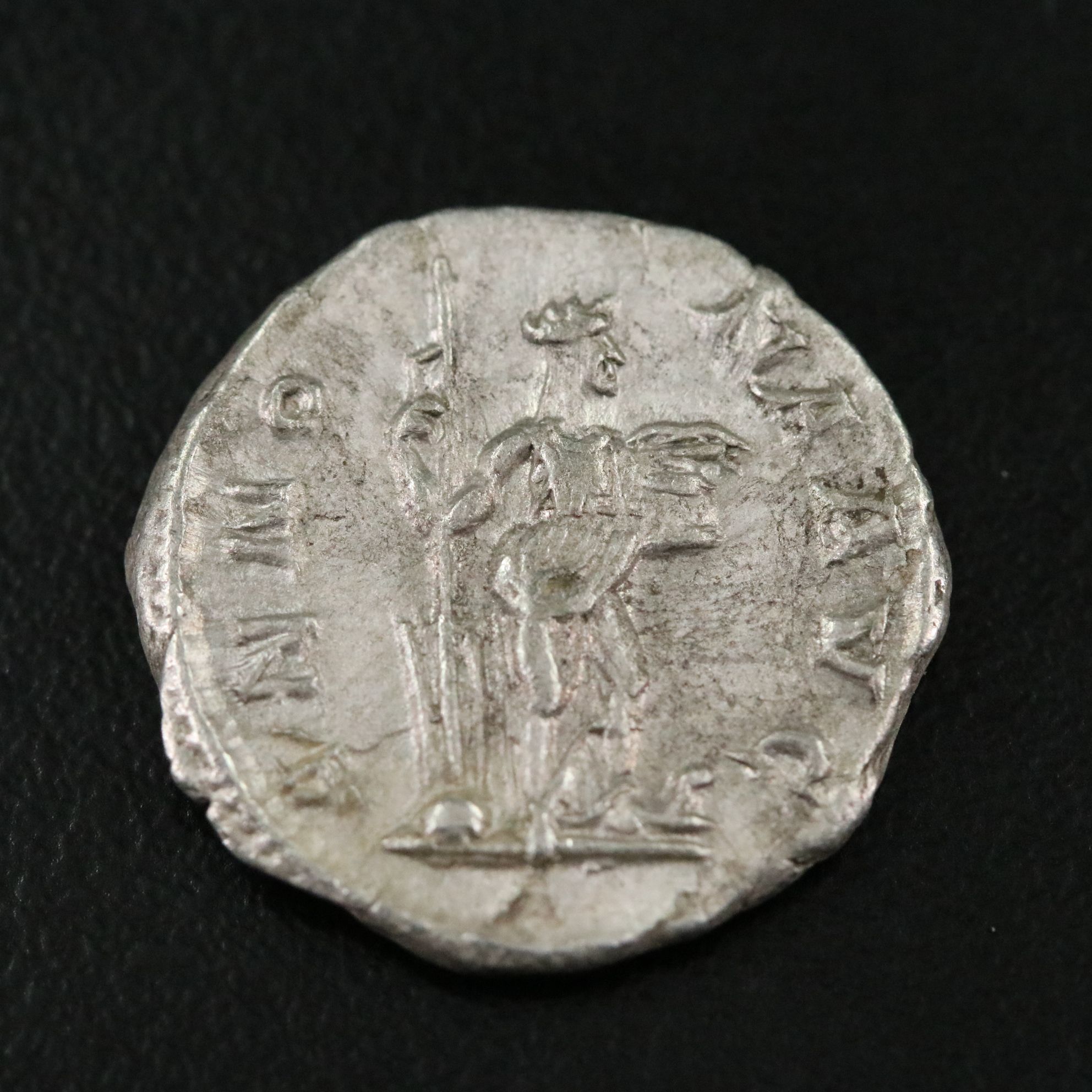 Ancient Roman Imperial AR Denarius Coin of Severus Alexander, ca. 229 A.D.