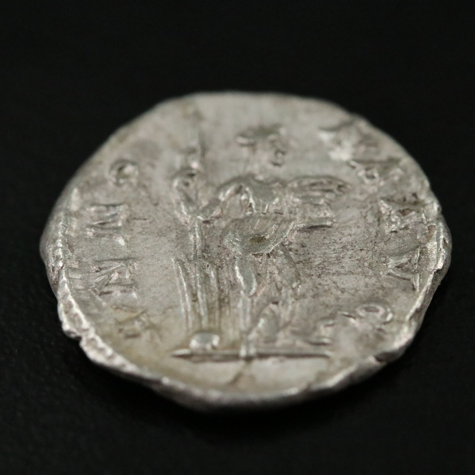 Ancient Roman Imperial AR Denarius Coin of Severus Alexander, ca. 229 A.D.