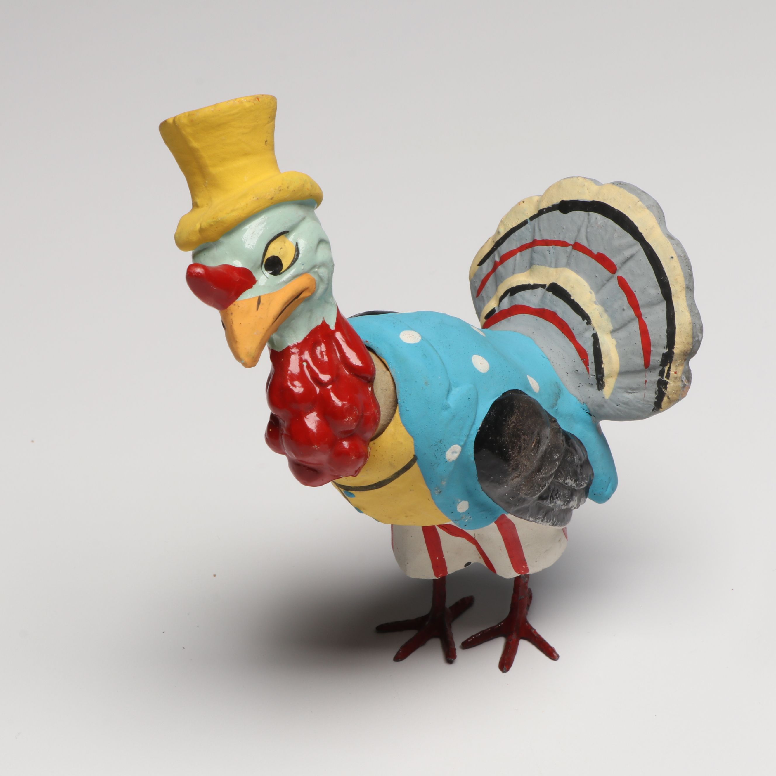 German Papier-Mâché with Other Turkey Figurines, Mid-20th Century