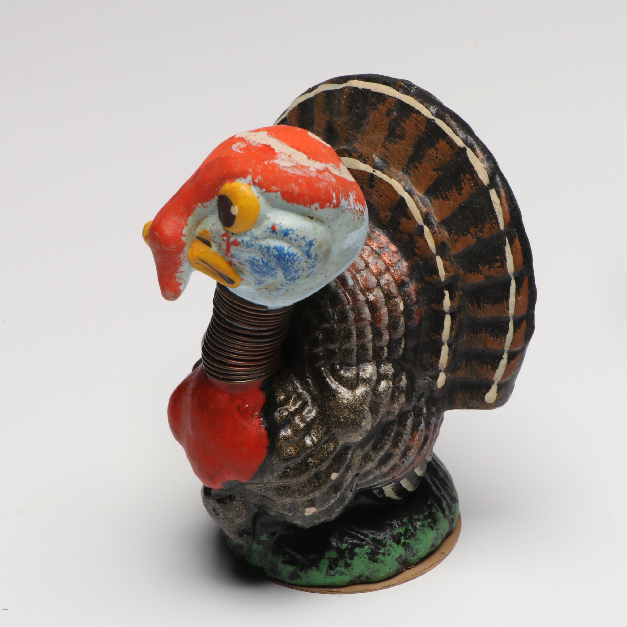 German Papier-Mâché with Other Turkey Figurines, Mid-20th Century