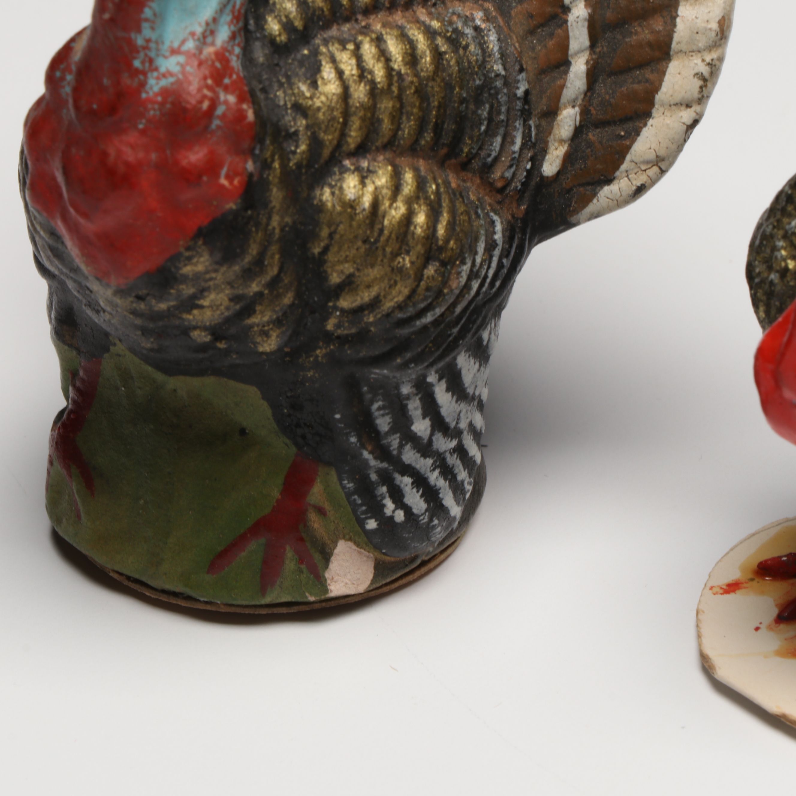 German Papier-Mâché with Other Turkey Figurines, Mid-20th Century