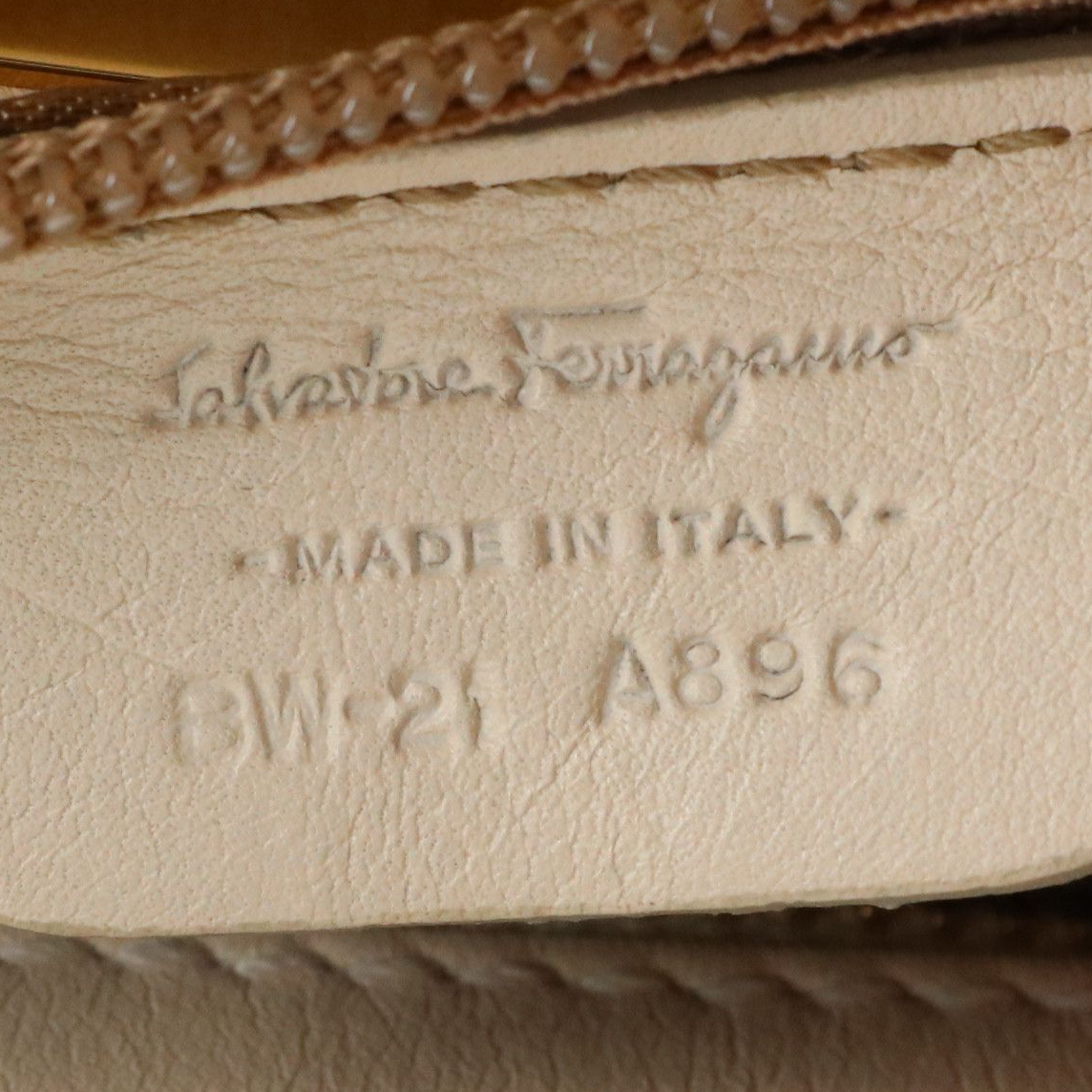 Salvatore Ferragamo Gancini Flap Two-Way Satchel in Ivory Calfskin Leather