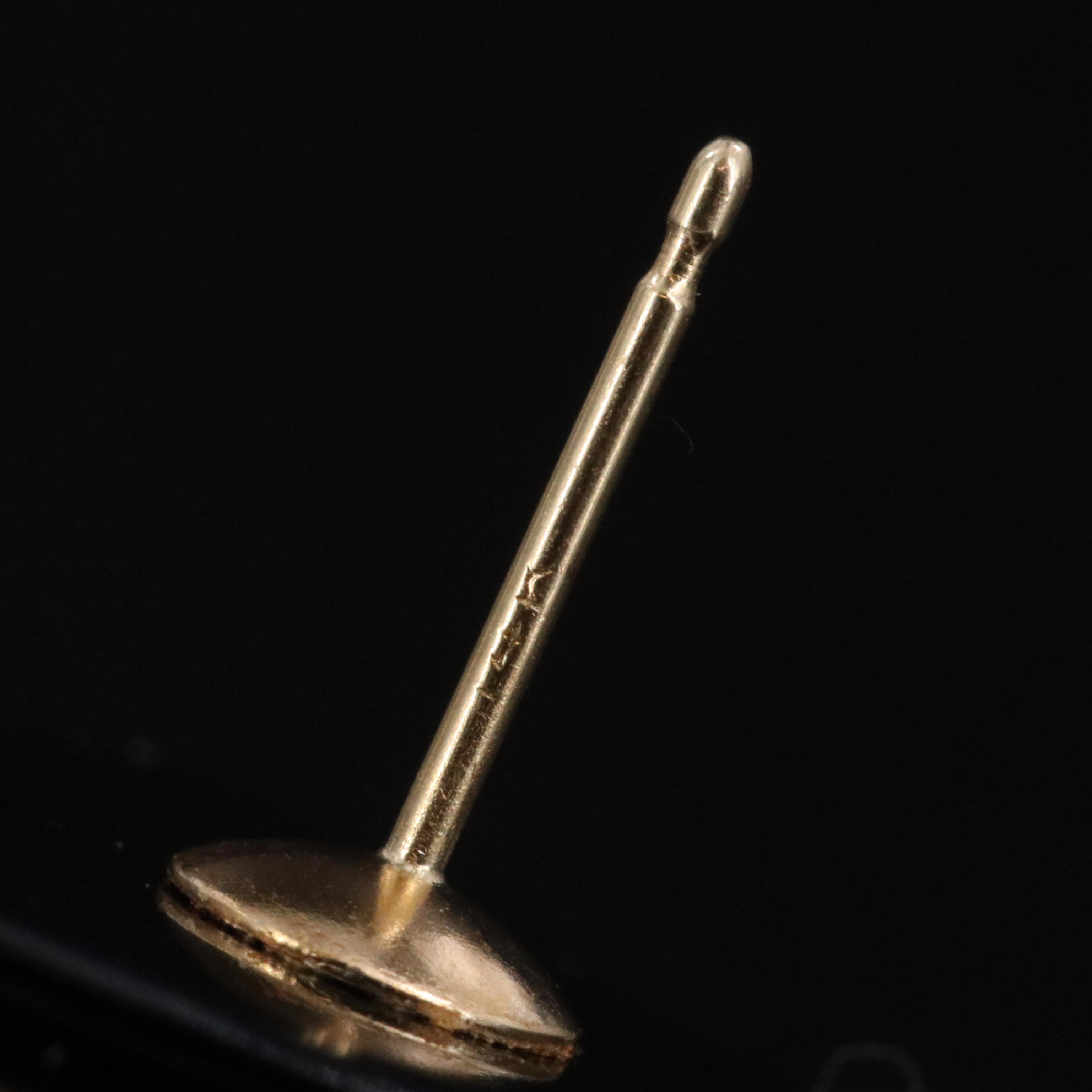 14K Coral and Black Onyx Earrings