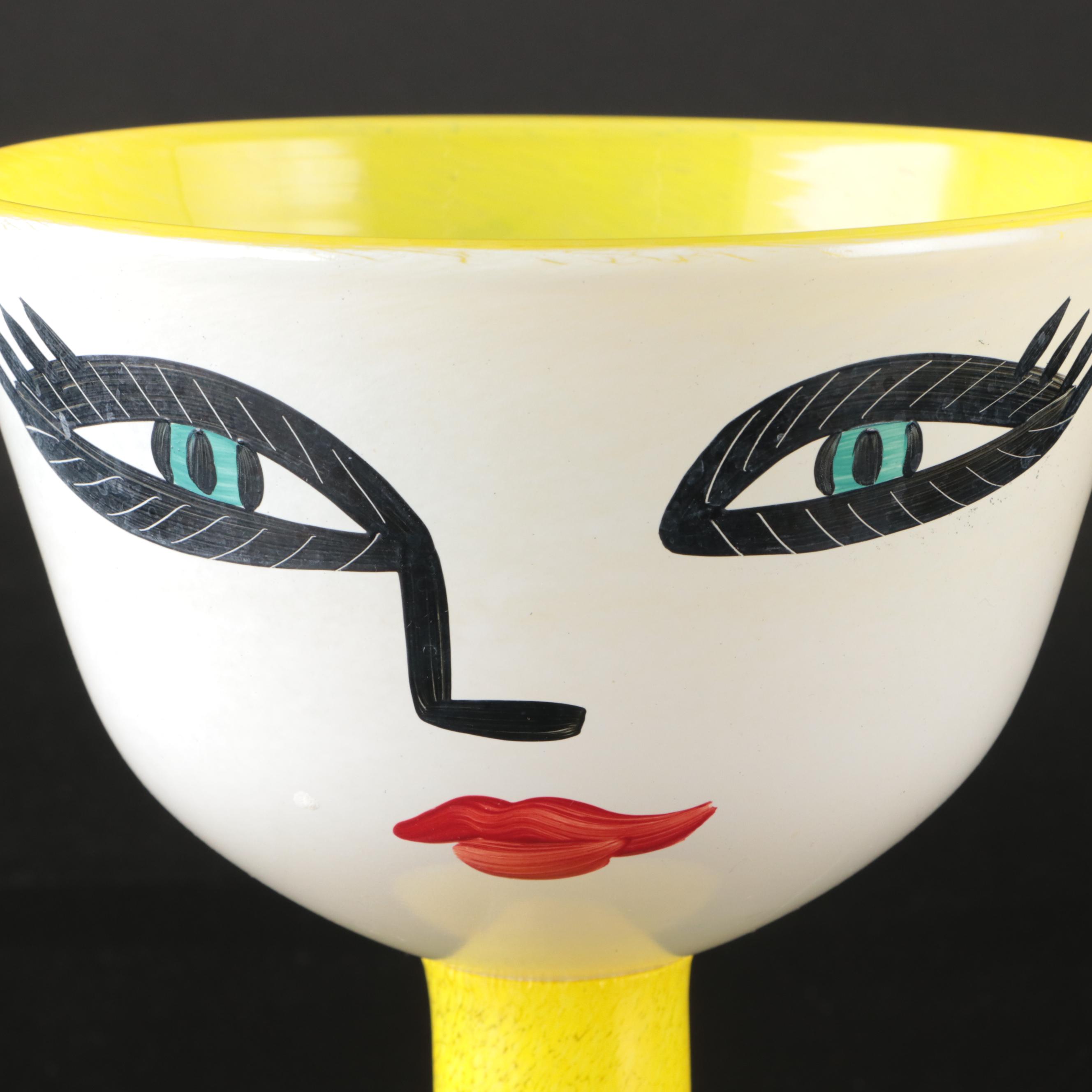 Kosta Boda "Open Minds" Blown Glass Footed Bowl