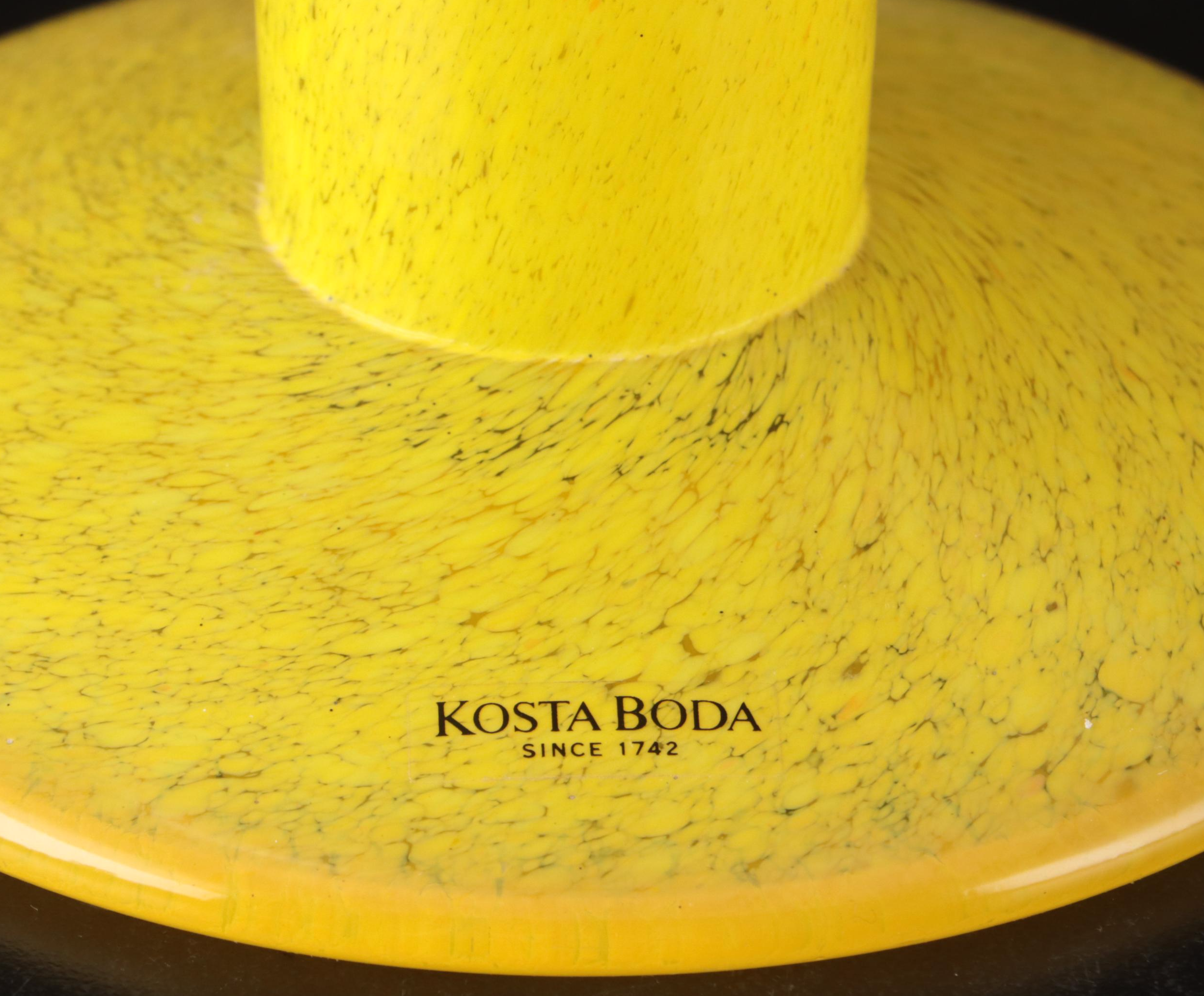 Kosta Boda "Open Minds" Blown Glass Footed Bowl