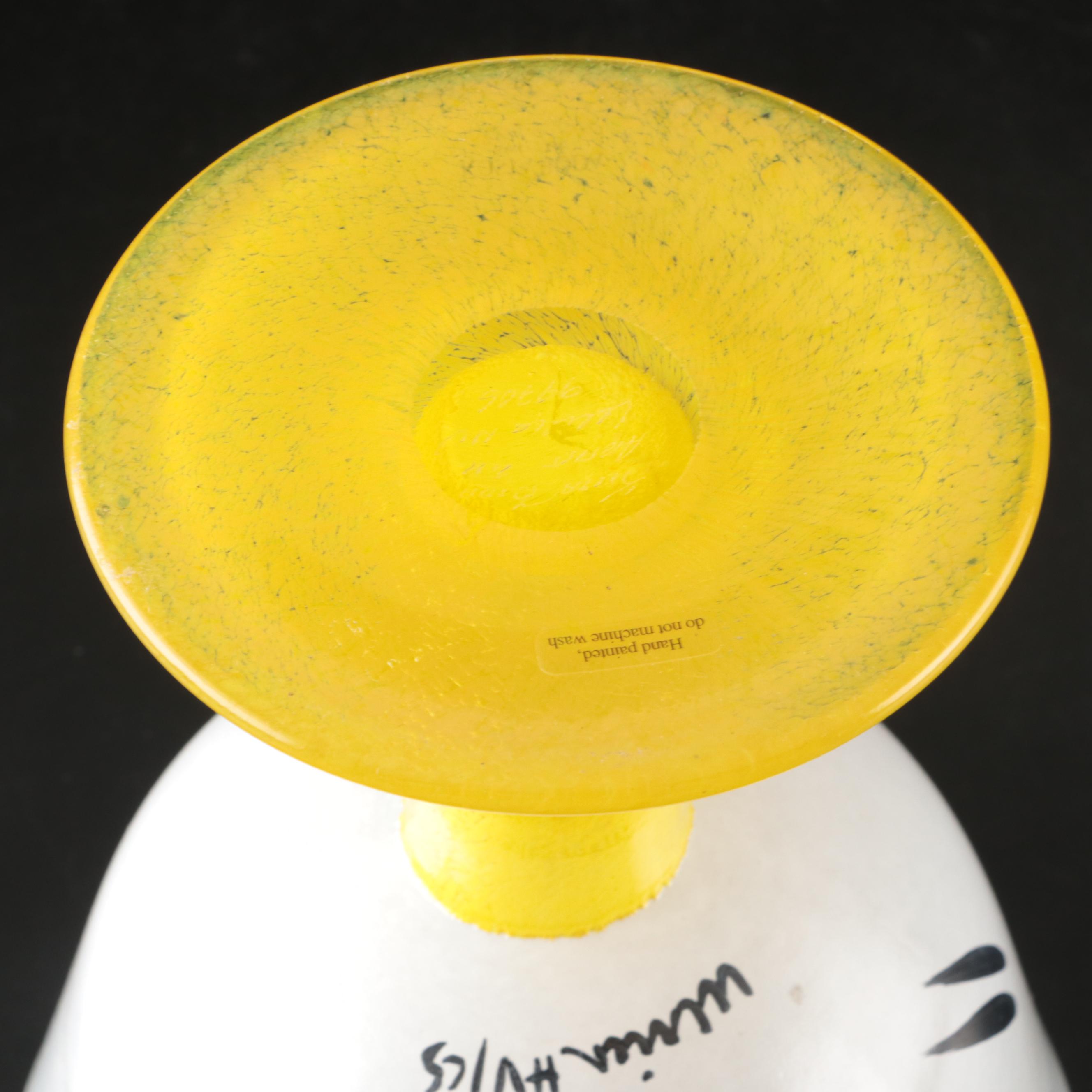 Kosta Boda "Open Minds" Blown Glass Footed Bowl