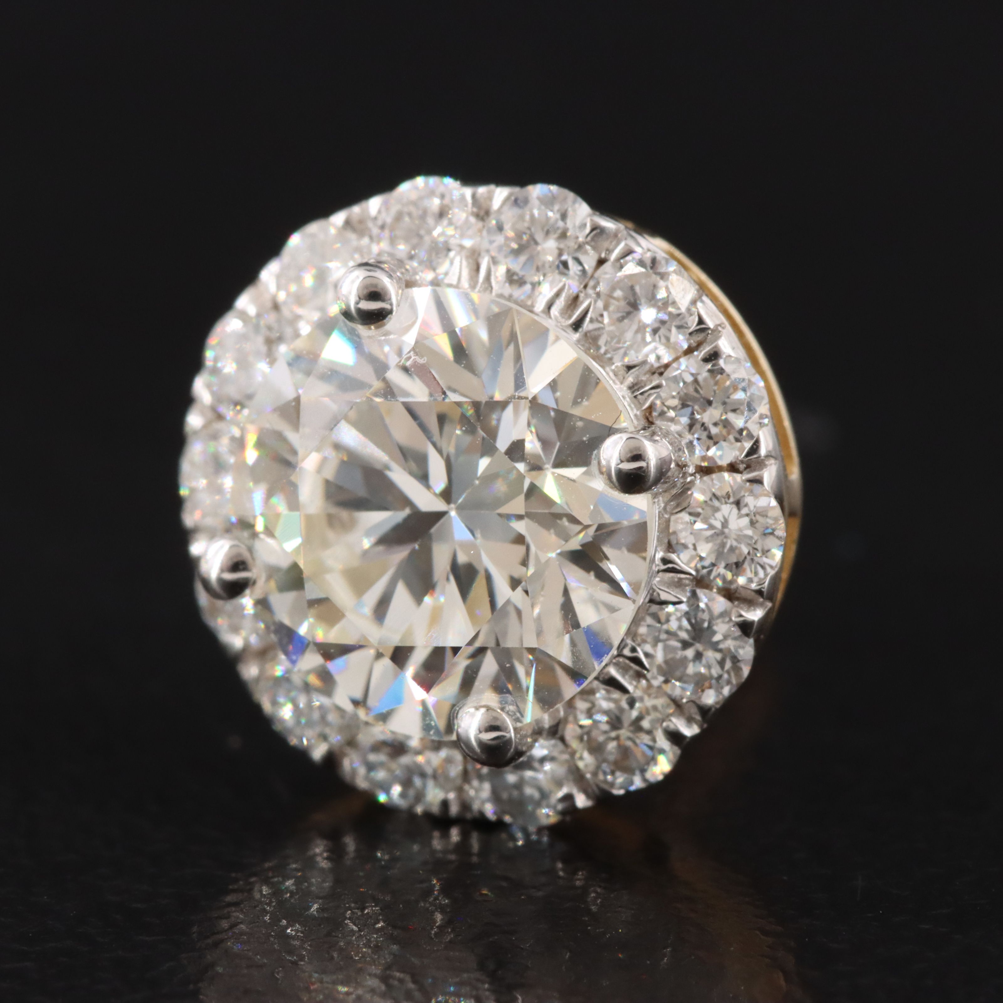 14K 4.79 CTW Lab Grown Diamond Halo Earrings