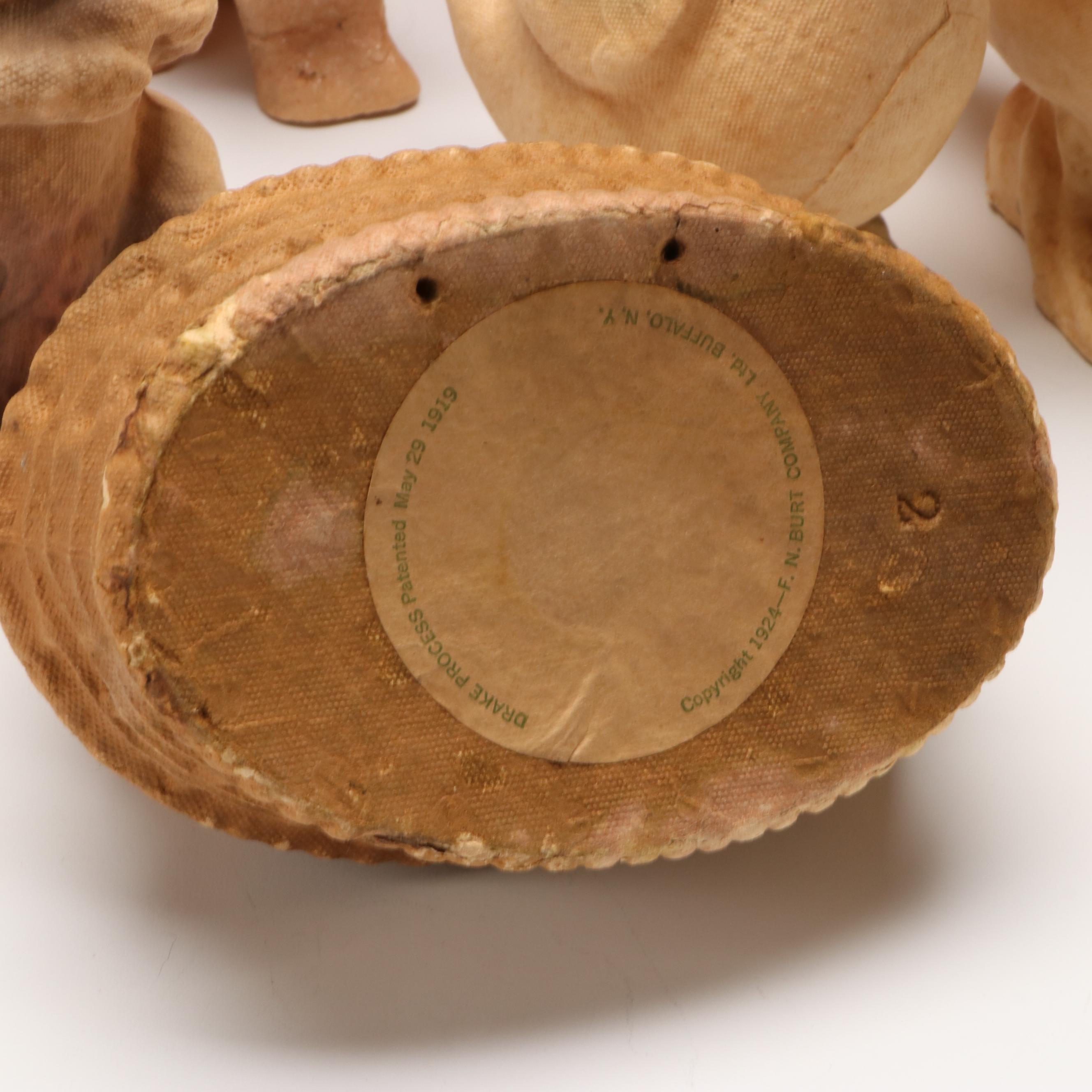 F. N. Burt, Drake Process with Other Papier-Mâché Figures and Candy Containers