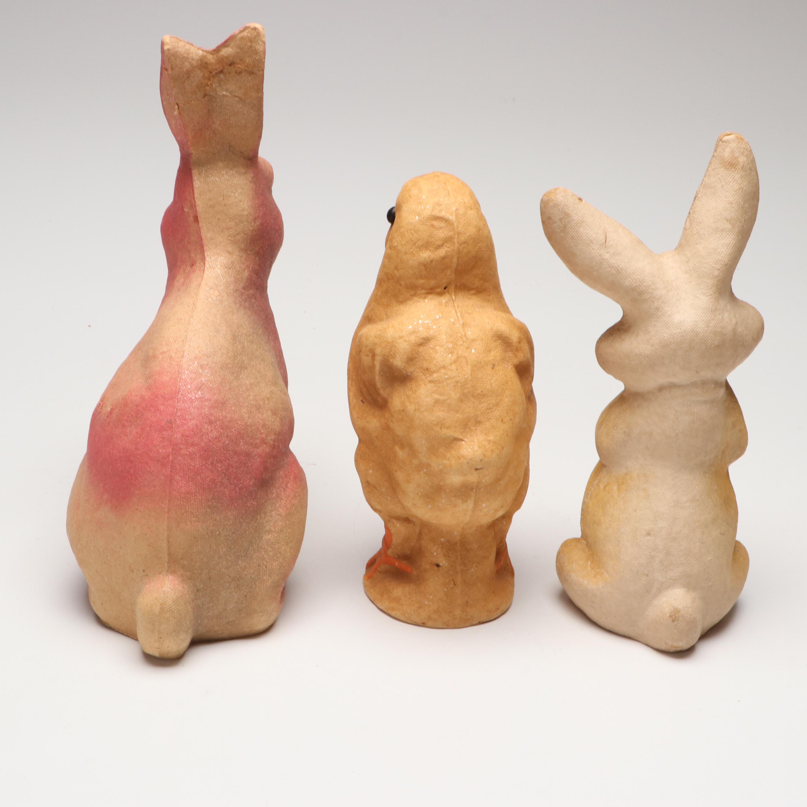 F. N. Burt, Drake Process with Other Papier-Mâché Figures and Candy Containers