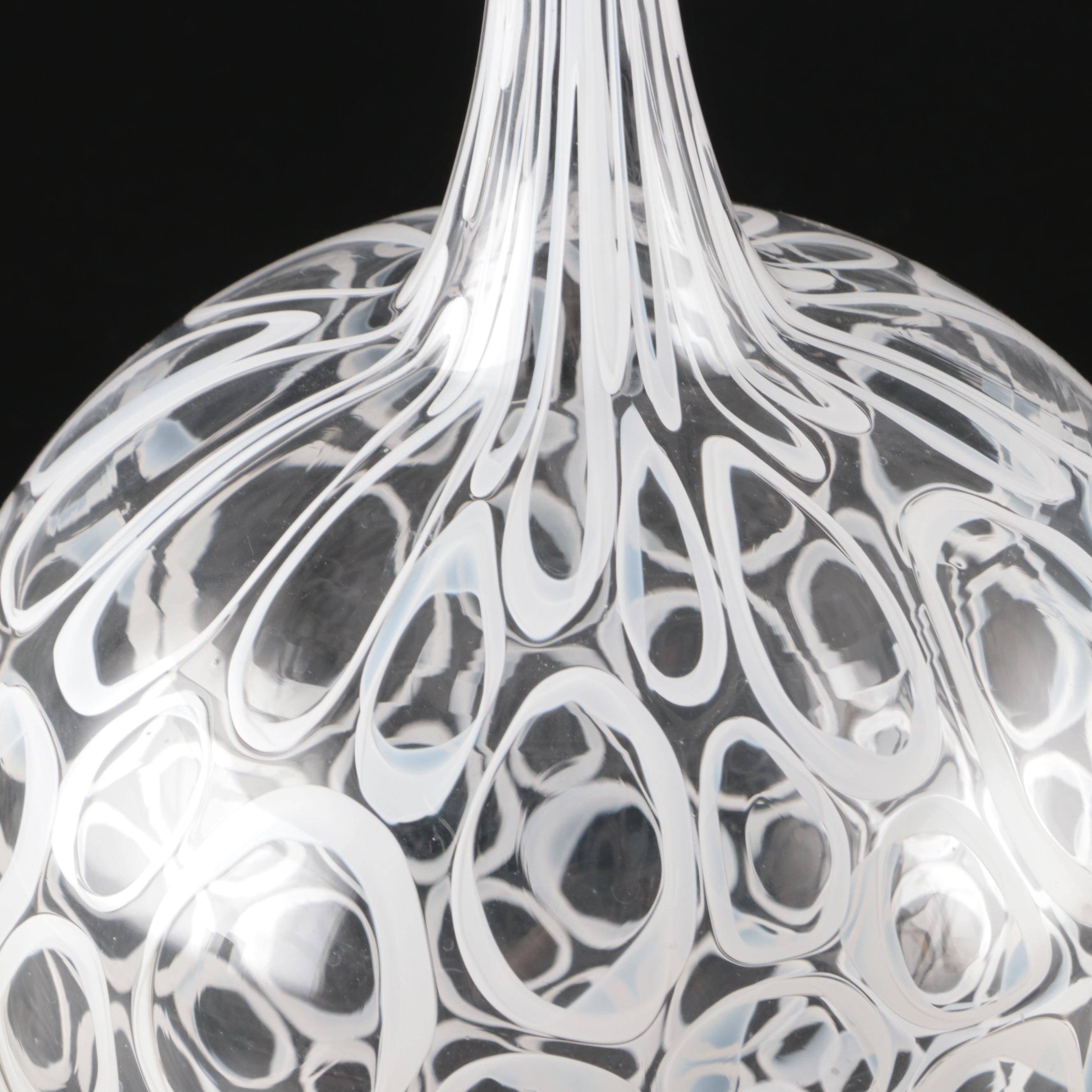 Sam Stang Signed Murrini Blown Glass Vase