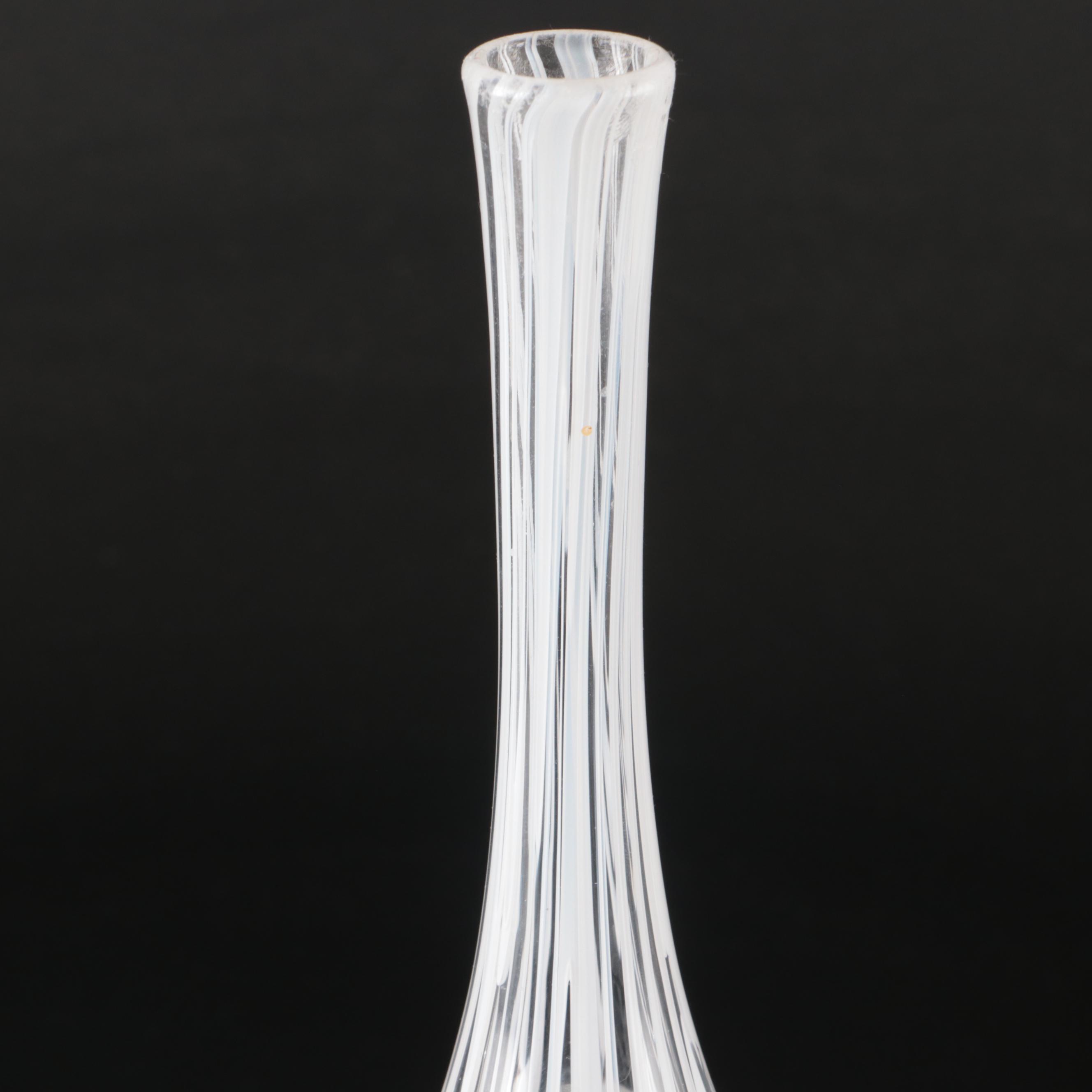 Sam Stang Signed Murrini Blown Glass Vase